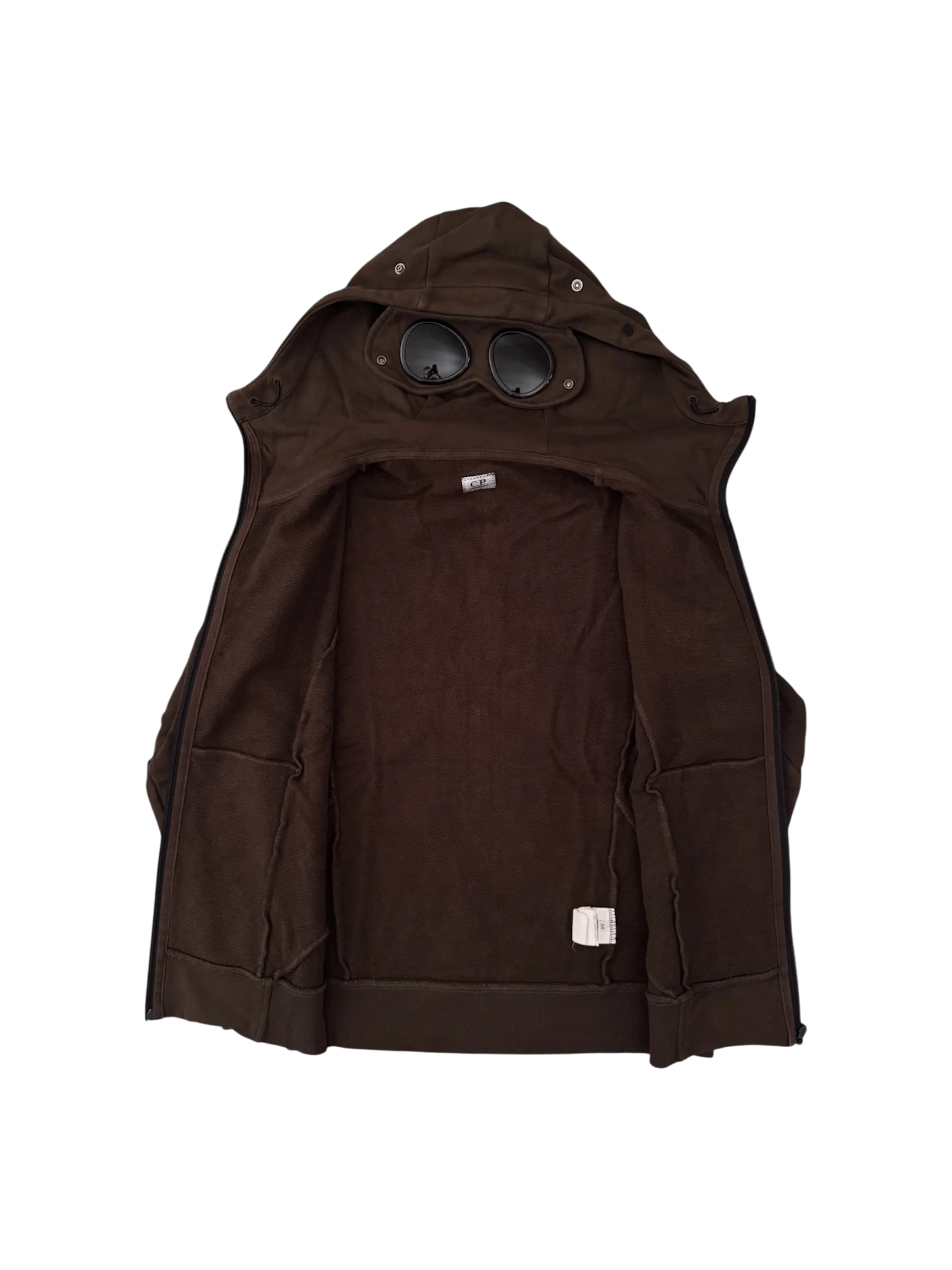 C.P. Company Brown Goggle Hoodie - 48 (Medium) - Image 2