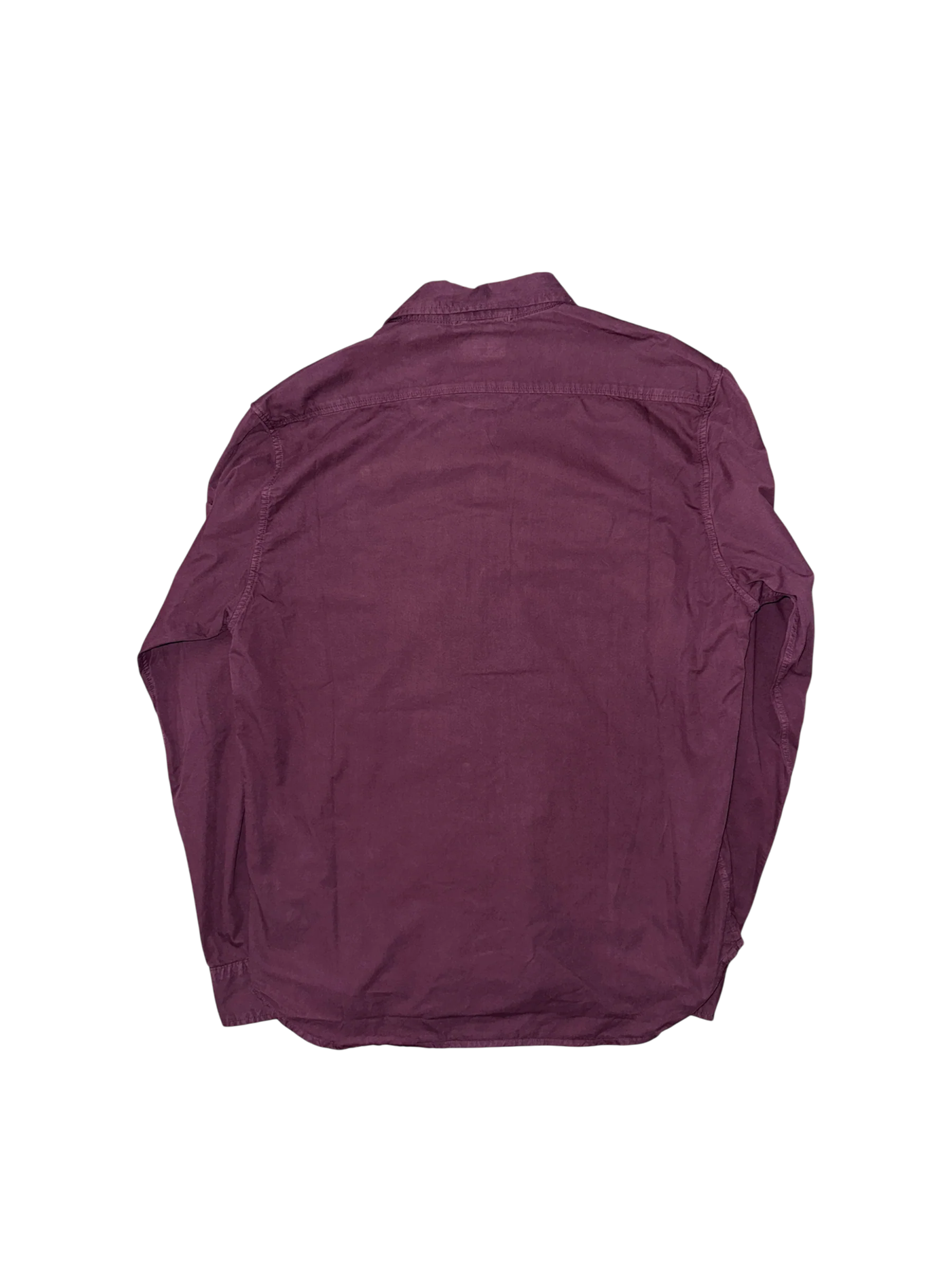 C.P. Company Burgundy Organic Gabardine Overshirt - Medium - Image 2