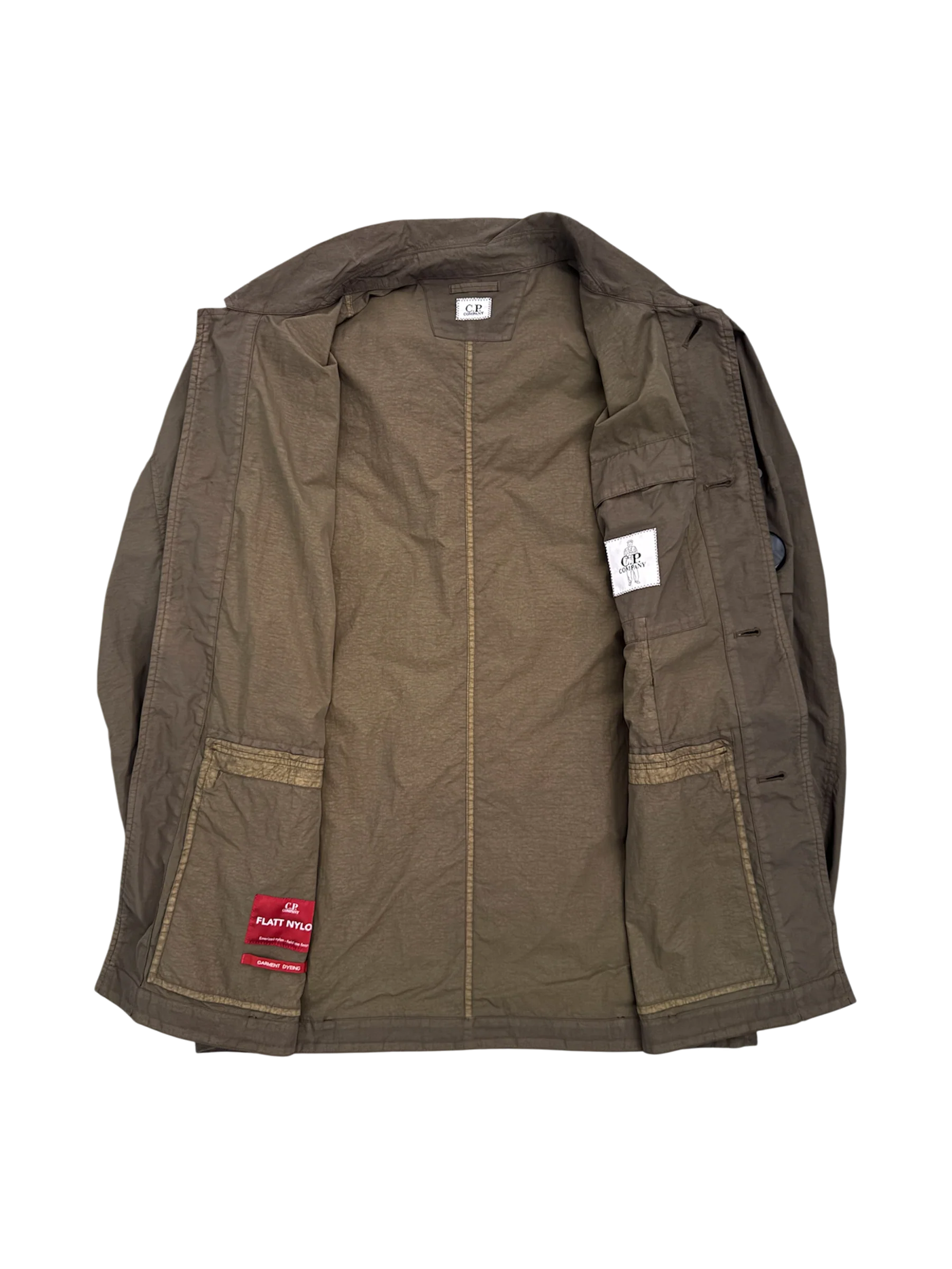 C.P. Company Khaki Flatt Nylon Overshirt - 50 (Large) - Image 2