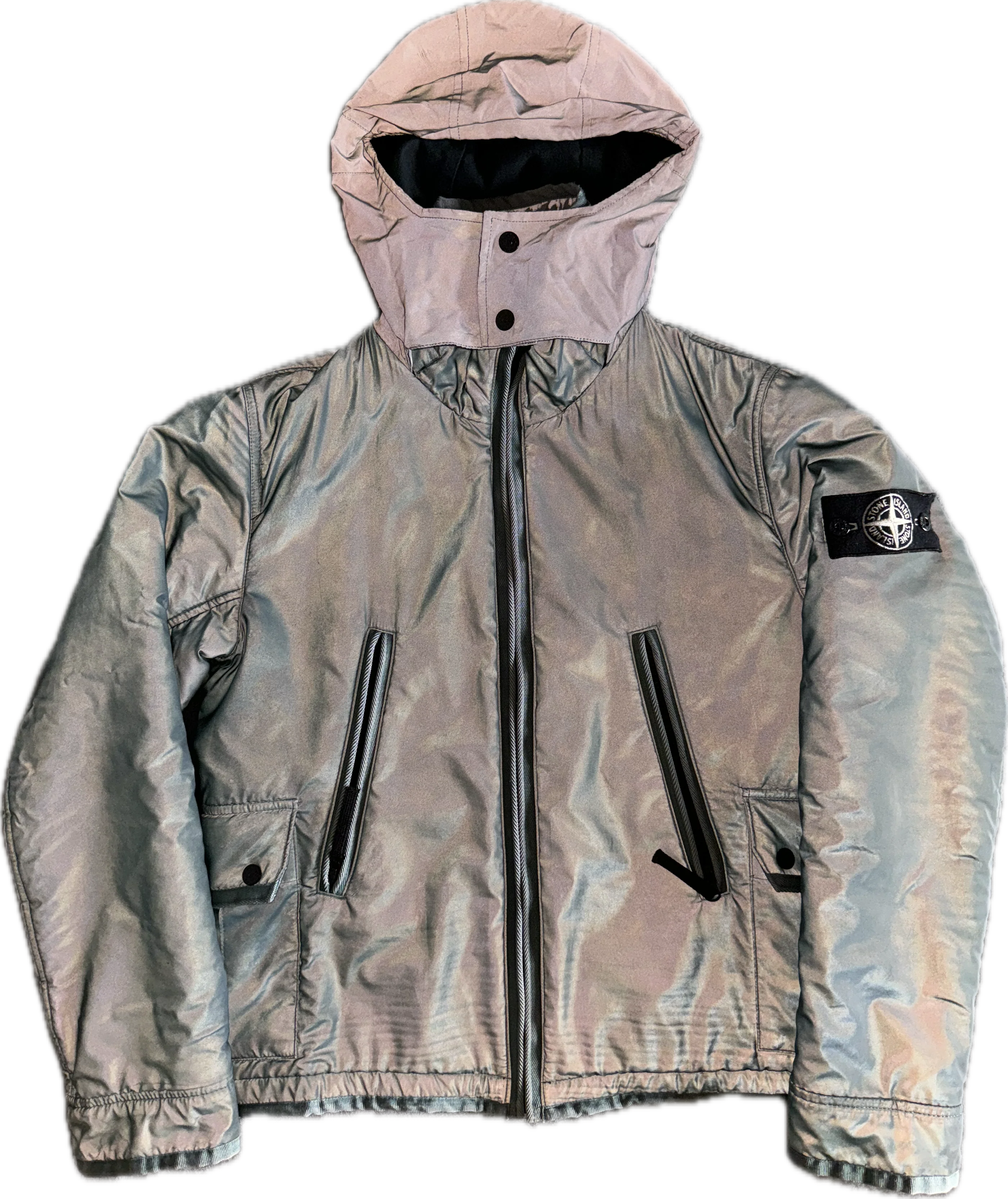 Stone Island 30th Anniversary Green ‘Liquid Reflective’ Jacket - Small - Image 3