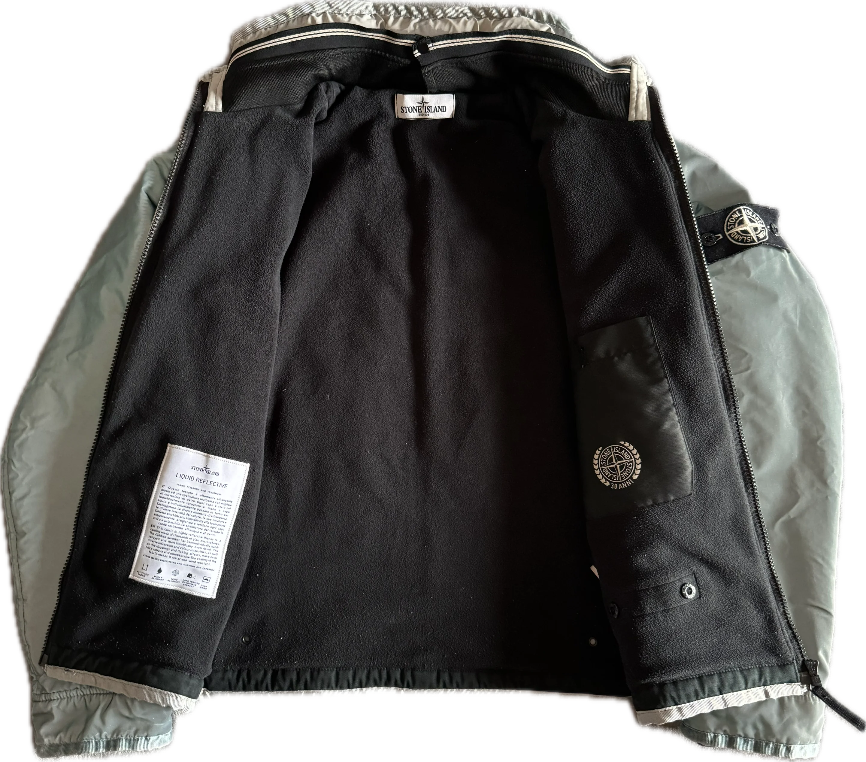 Stone Island 30th Anniversary Green ‘Liquid Reflective’ Jacket - Small - Image 4