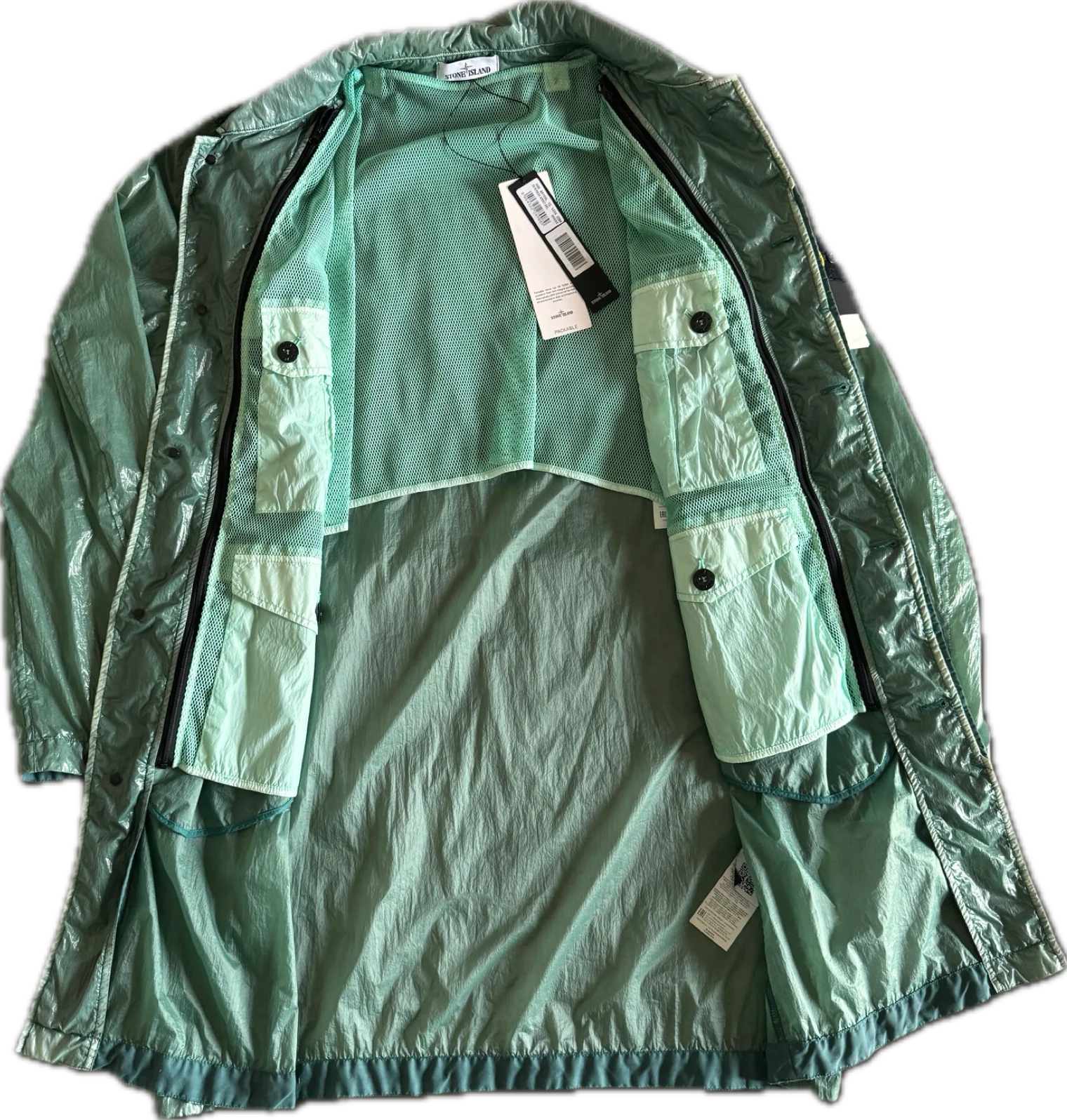 Stone Island Green 'Lucido TC' Trench Coat - XXL - Image 2