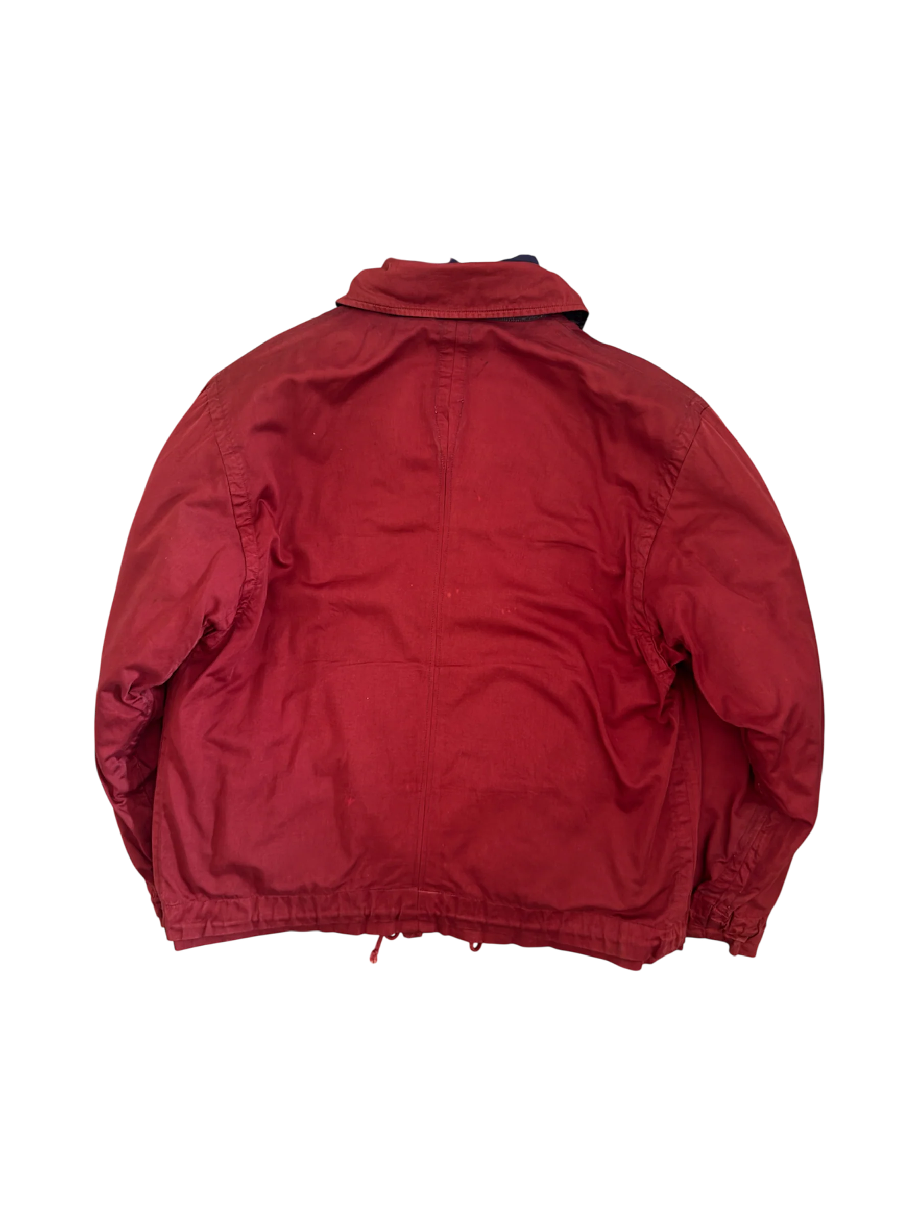 Stone Island 1992 Red 'Raso Gommato' Padded Jacket - Large - Image 3