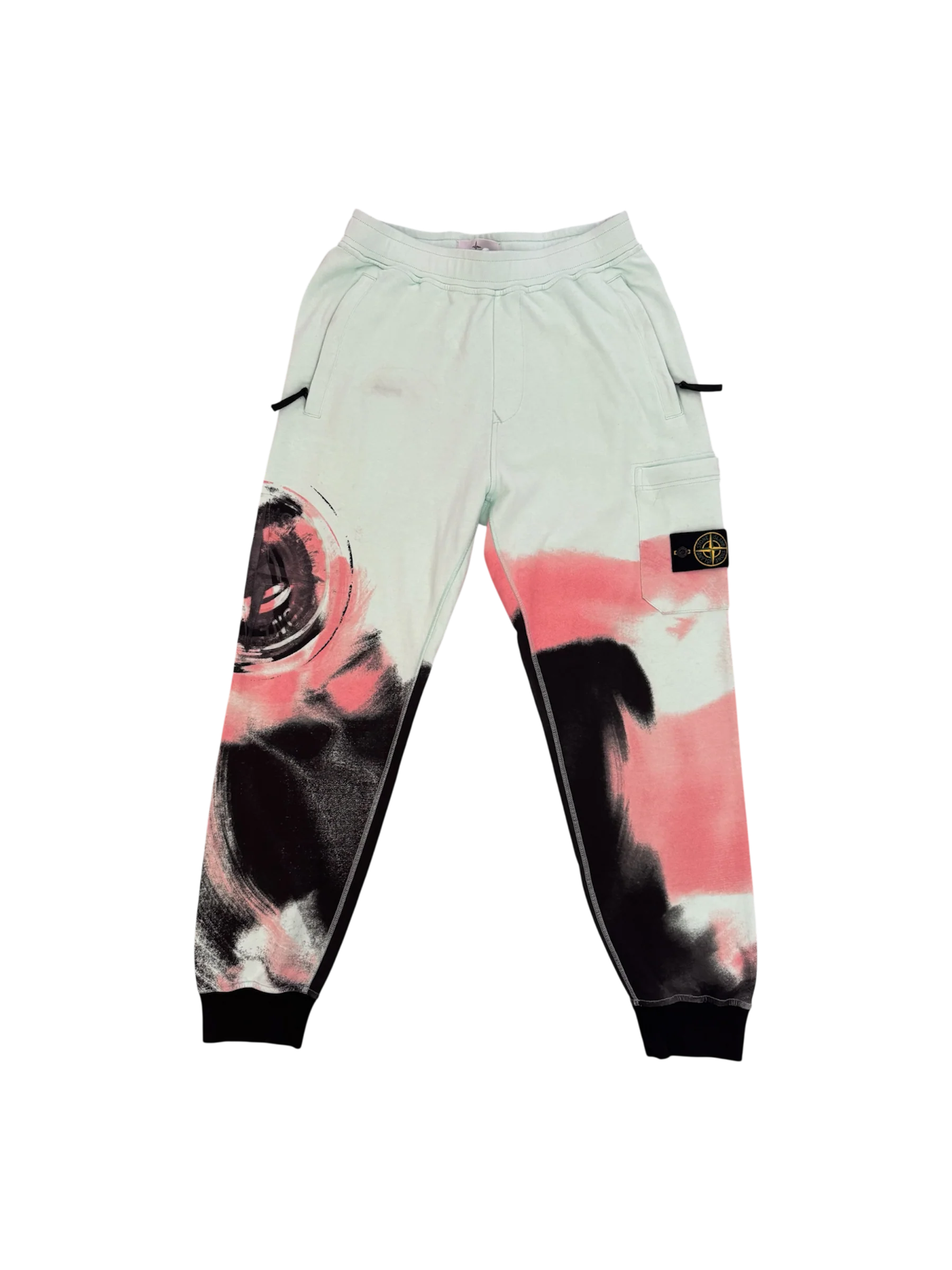 Stone Island 2022 Graphic Compass Swirl Print Joggers - Medium