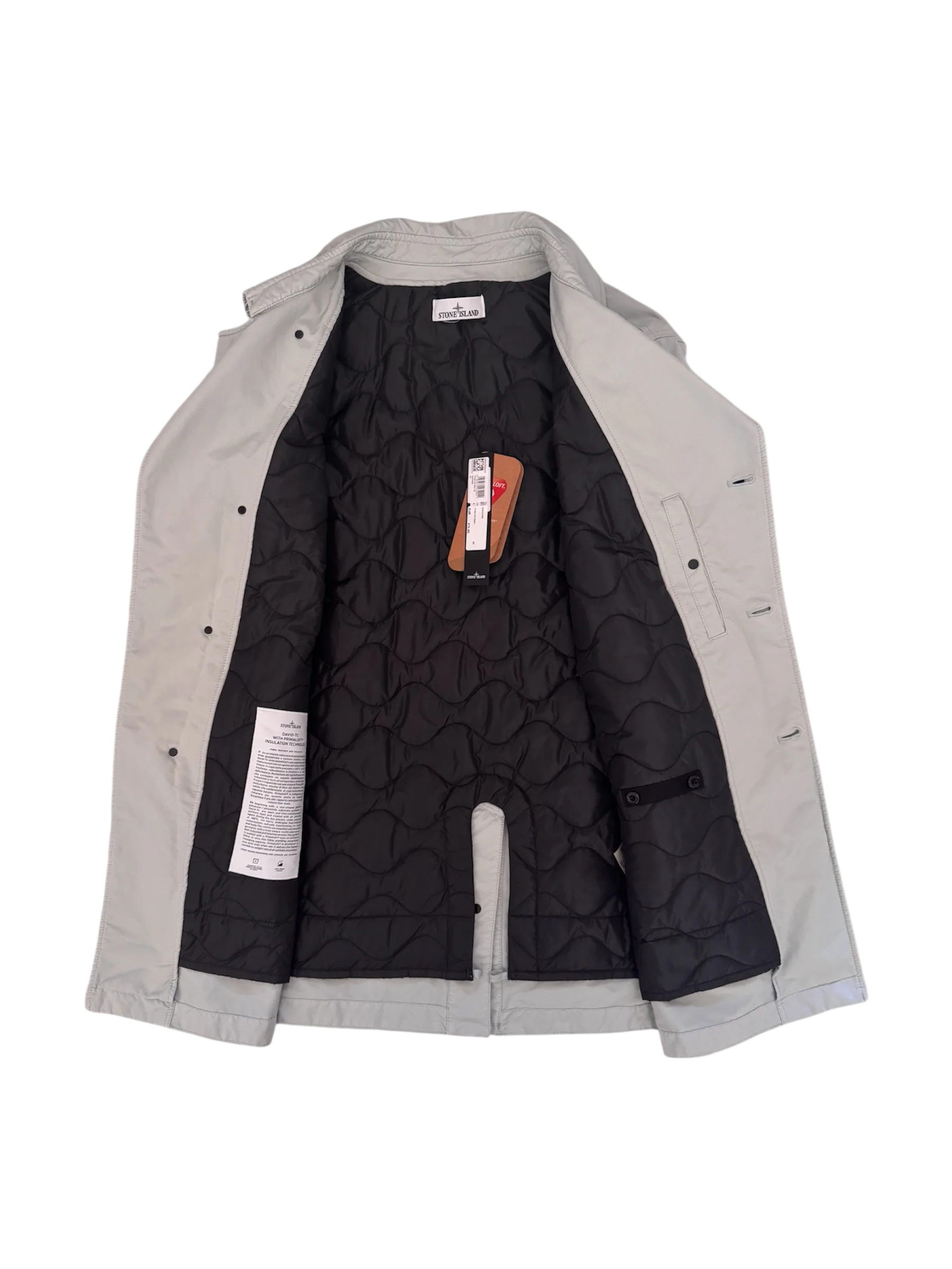 Stone Island 2022 Grey 'David Tc Primaloft Insulation' Trench - XXL - Image 2