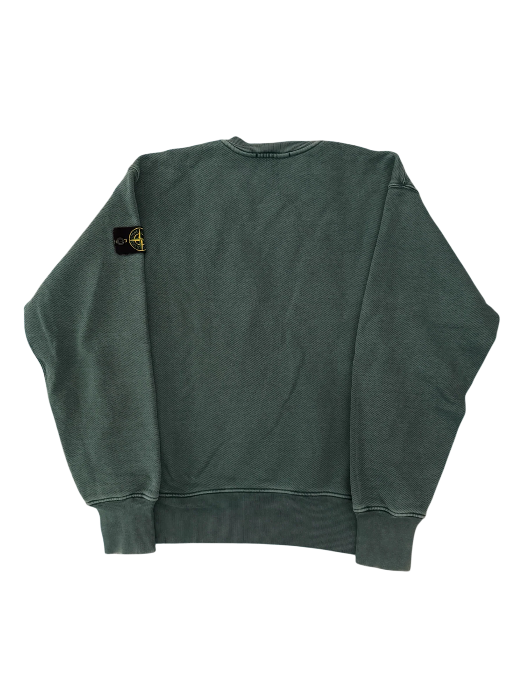 Stone Island 2023 Green Garment Dyed Pullover - Large - Image 2