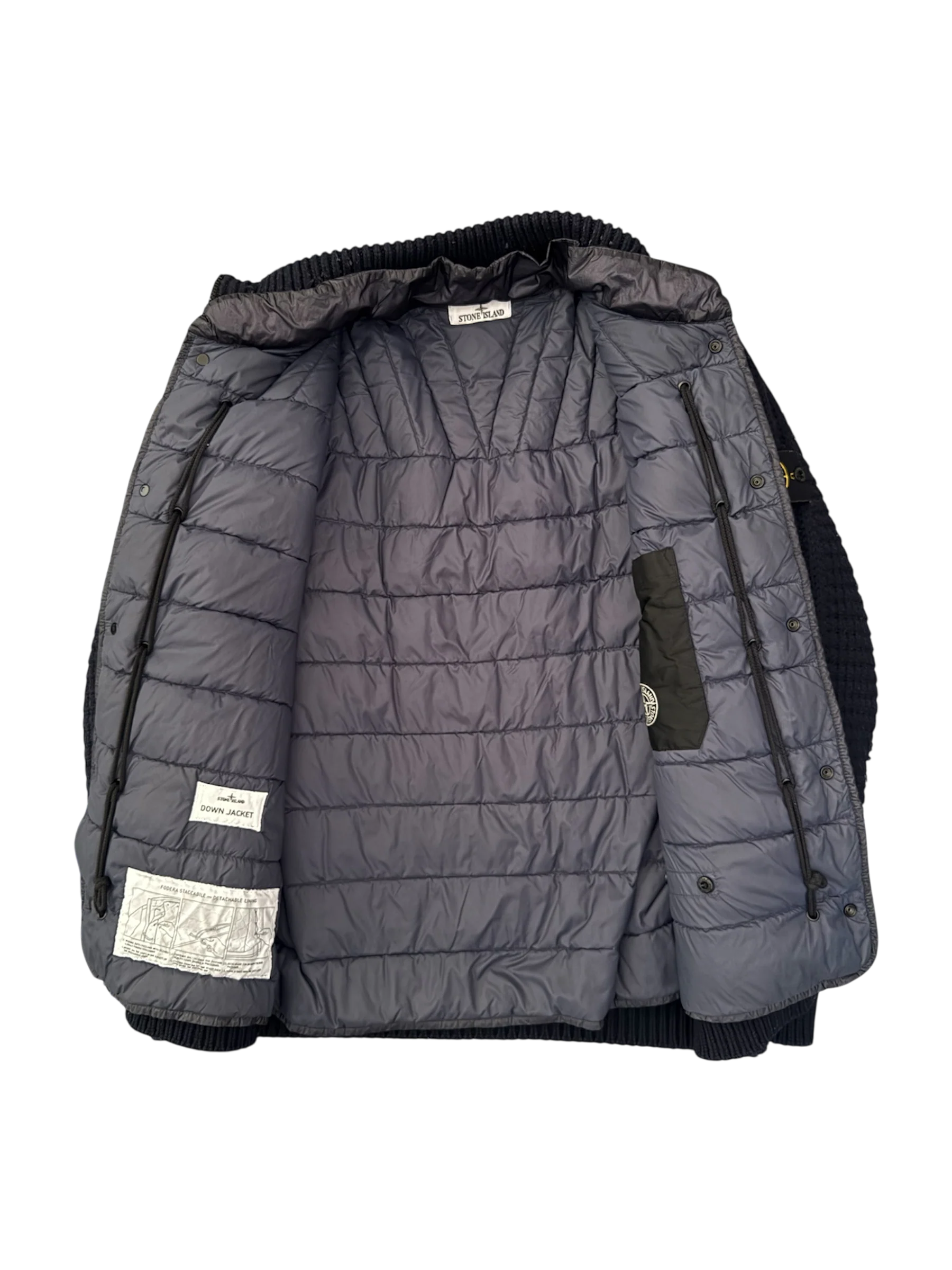 Stone Island 2023 Navy 'President Knit' Jacket - Large - Image 2