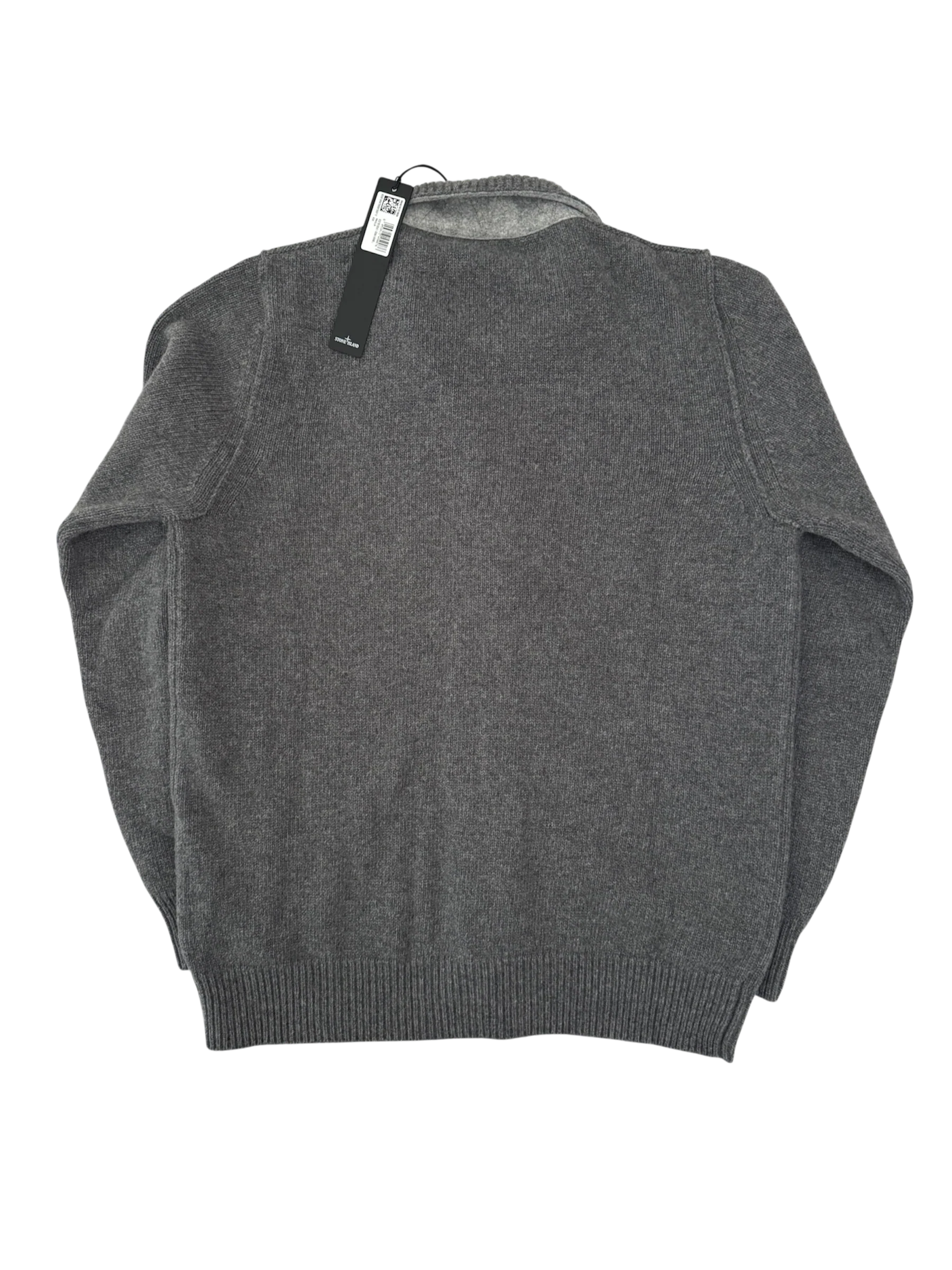 Stone Island 2025 Dark Grey Lambswool Crewneck - Large - Image 2