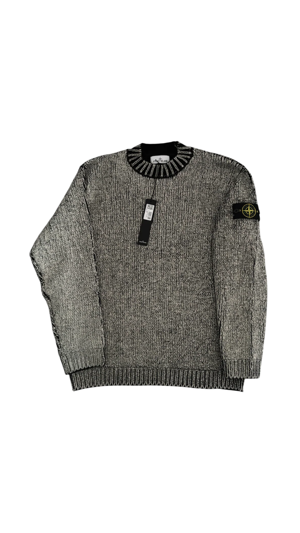 Stone Island 2025 Hand Printed Grey Crewneck - XL