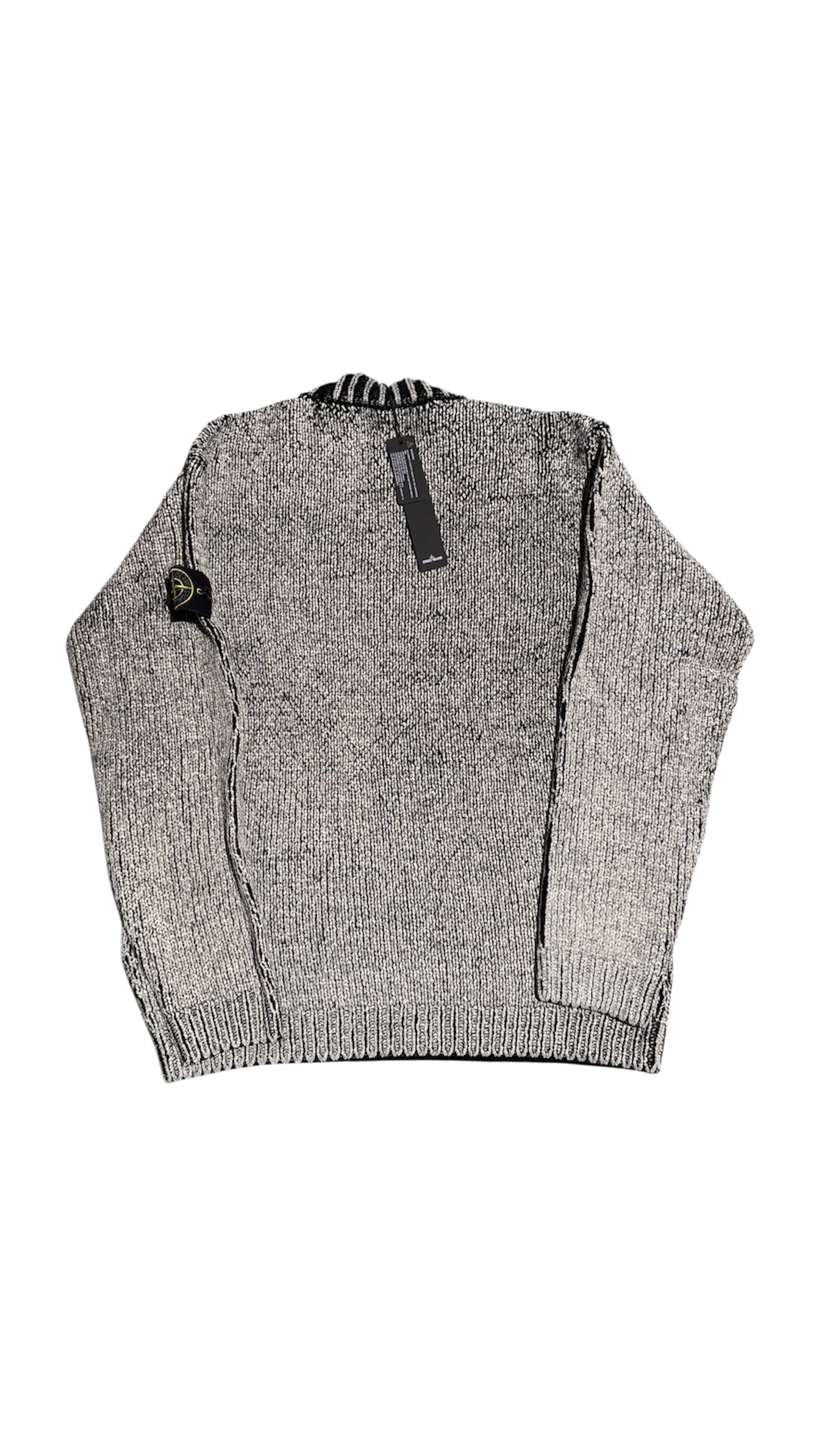 Stone Island 2025 Hand Printed Grey Crewneck - XL - Image 2