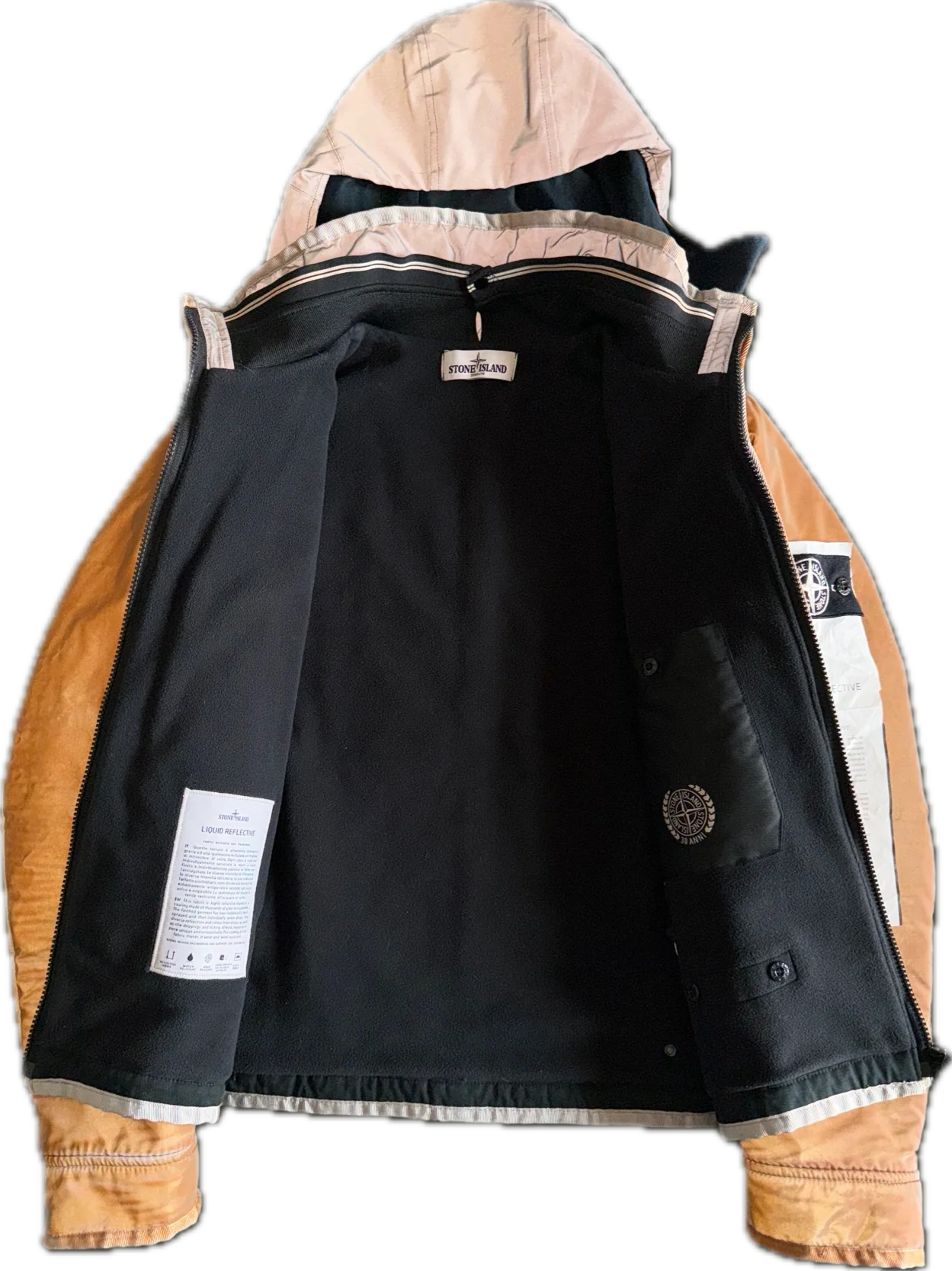 Stone Island 30th Anniversary Orange ‘Liquid Reflective’ Jacket - Small - Image 2