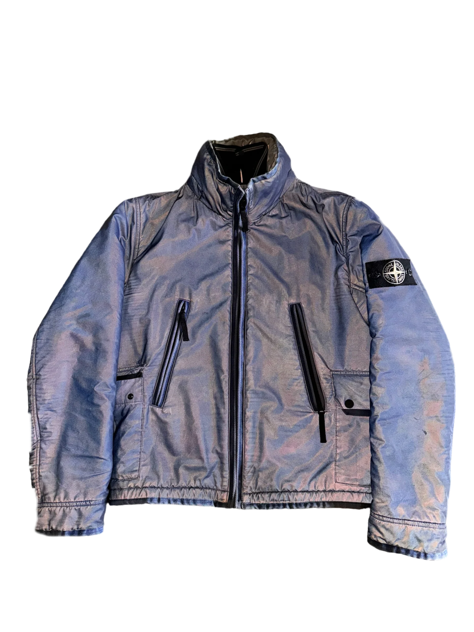 Stone Island 30th Anniversary Blue ‘Liquid Reflective’ Jacket - Small