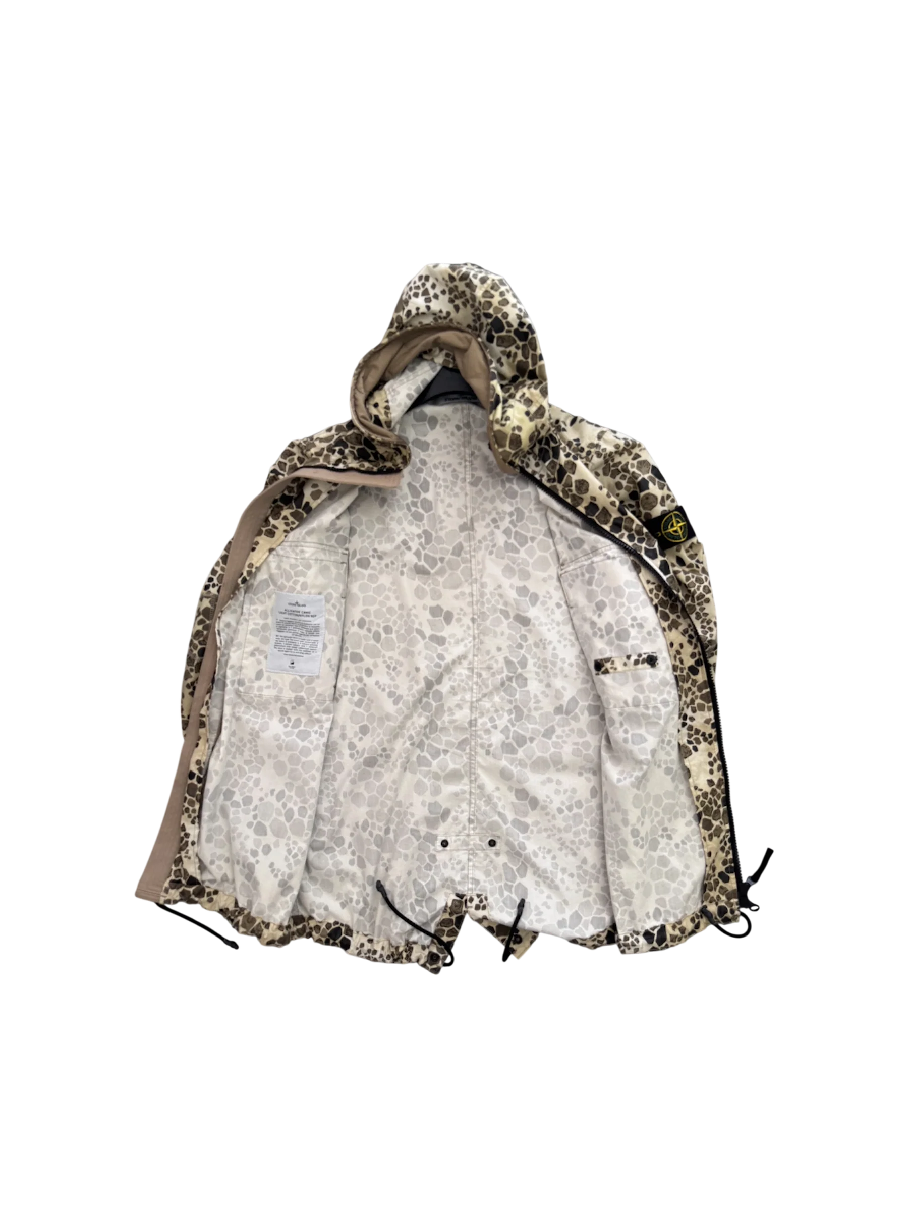 Stone Island 'Alligator Camo Light Cotton/Nylon Rep' Parka - Medium - Image 2