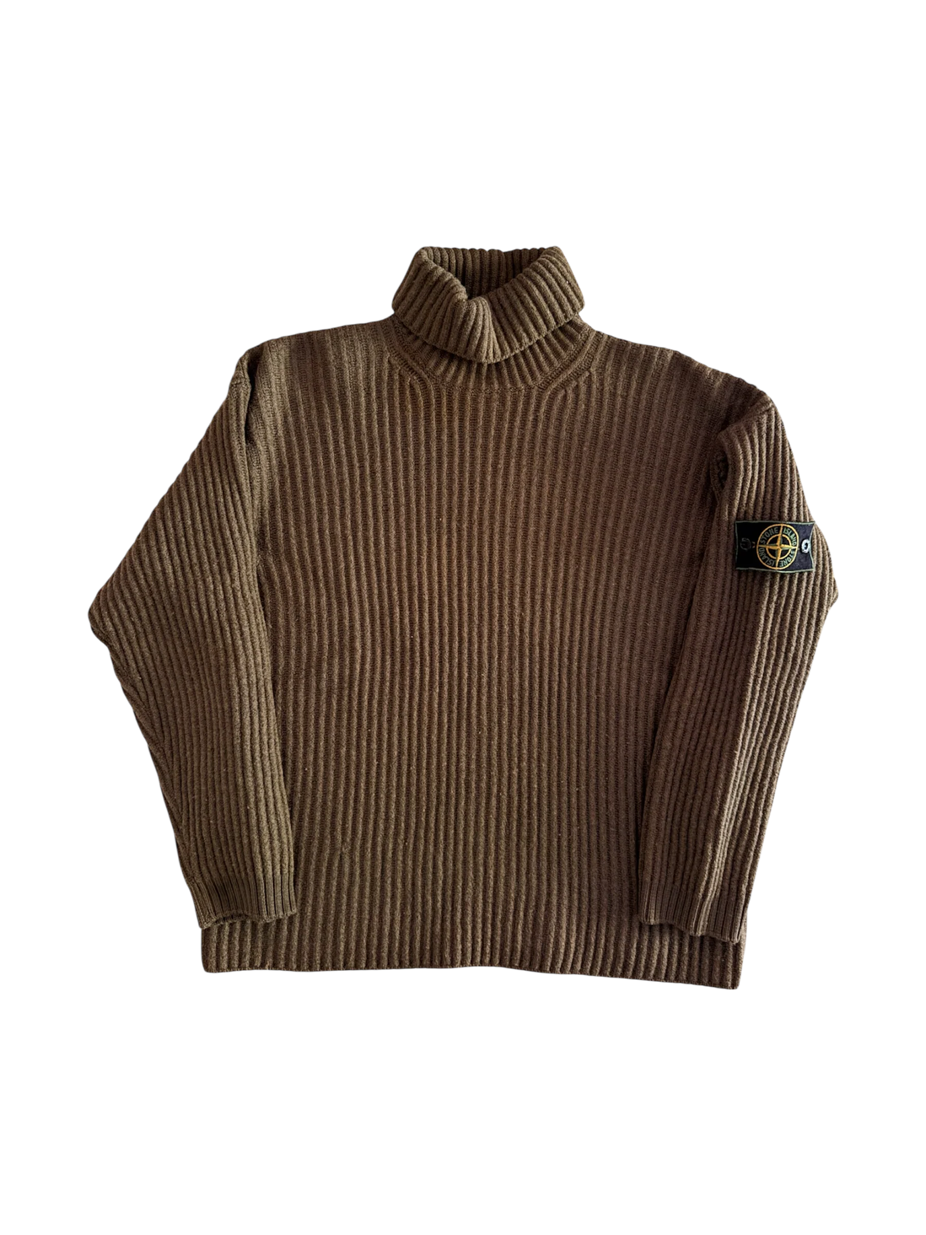 Stone Island AW97 Vintage Knitted Turtleneck Sweater - Large