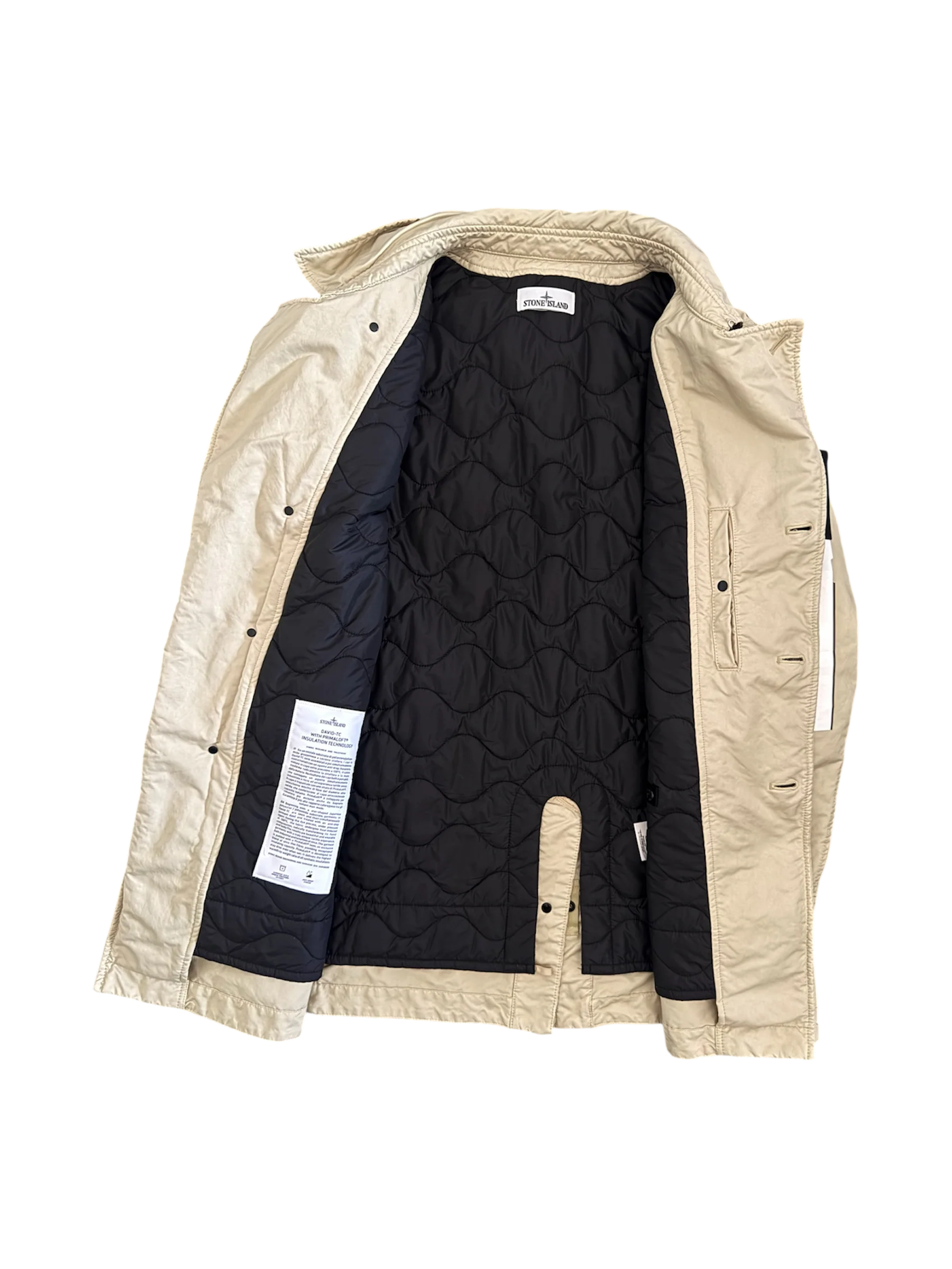 Stone Island Beige 'David Tc Primaloft Insulation' Trench - Large - Image 2