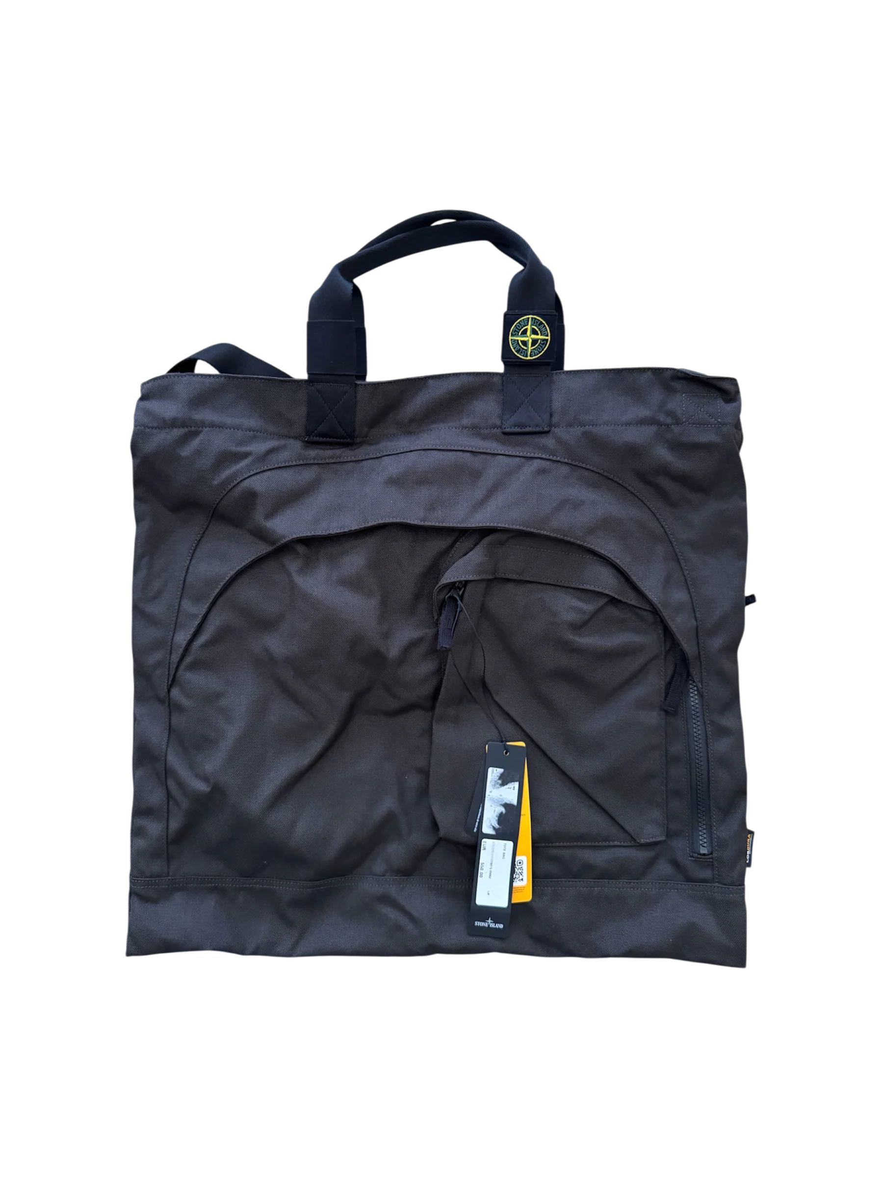 Stone Island Black Cordura Tote Bag - Unisize
