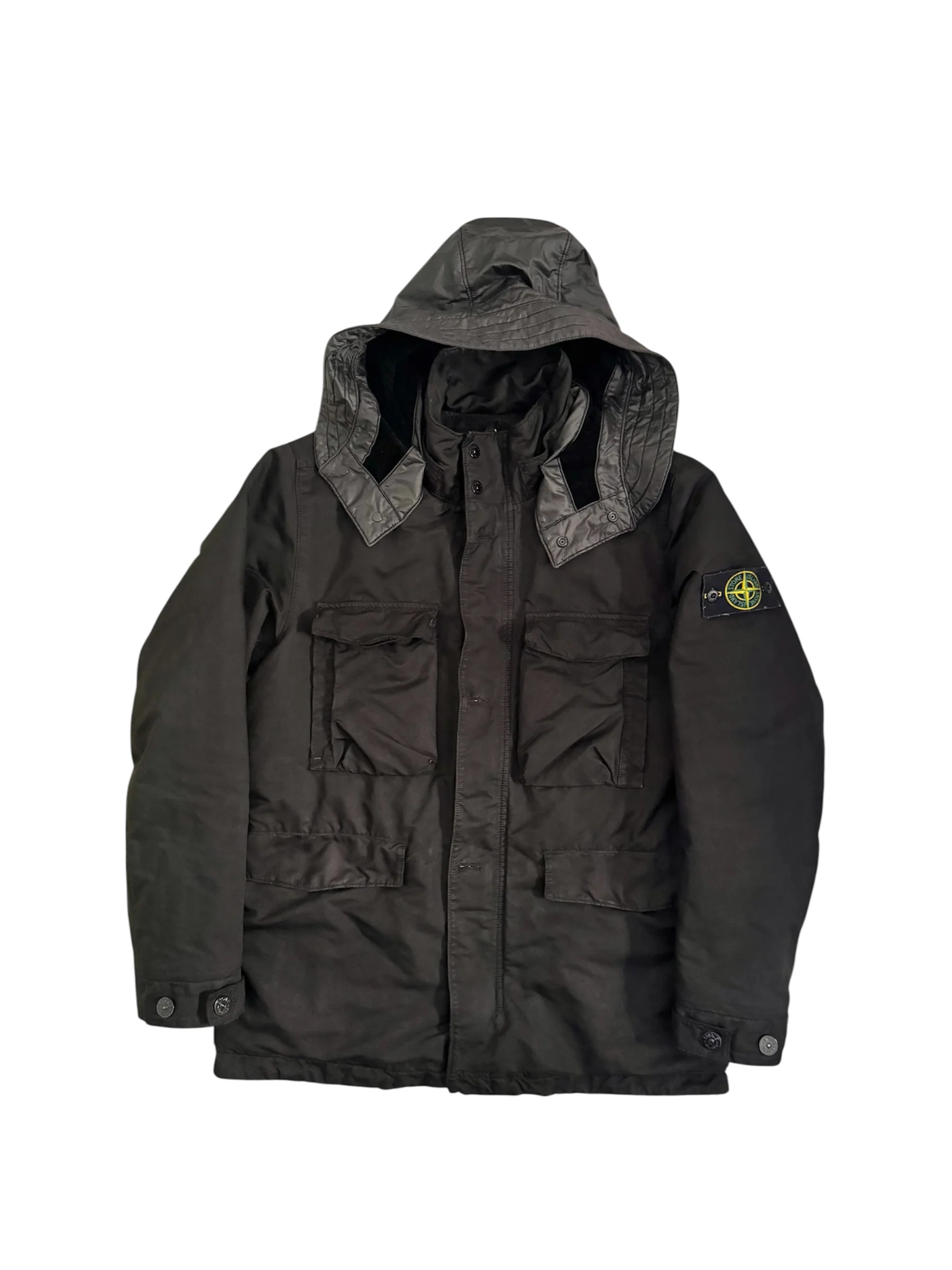 Stone Island Black 'David TC Primaloft' Parka - Large