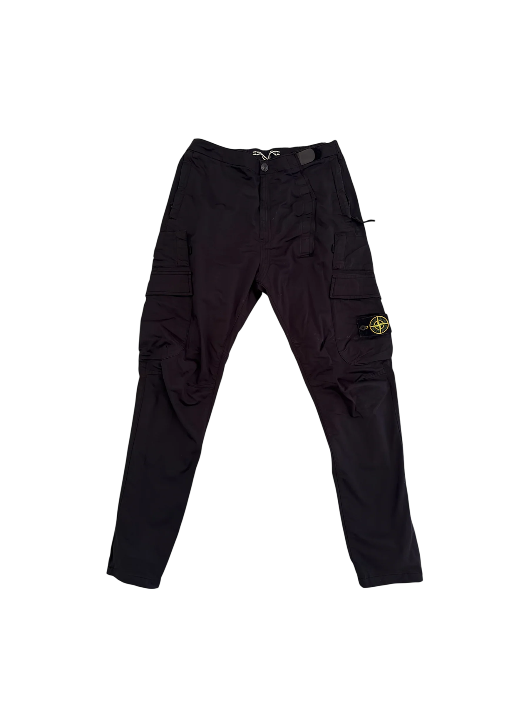 Stone Island Black RE-T Cargo Trousers - W32