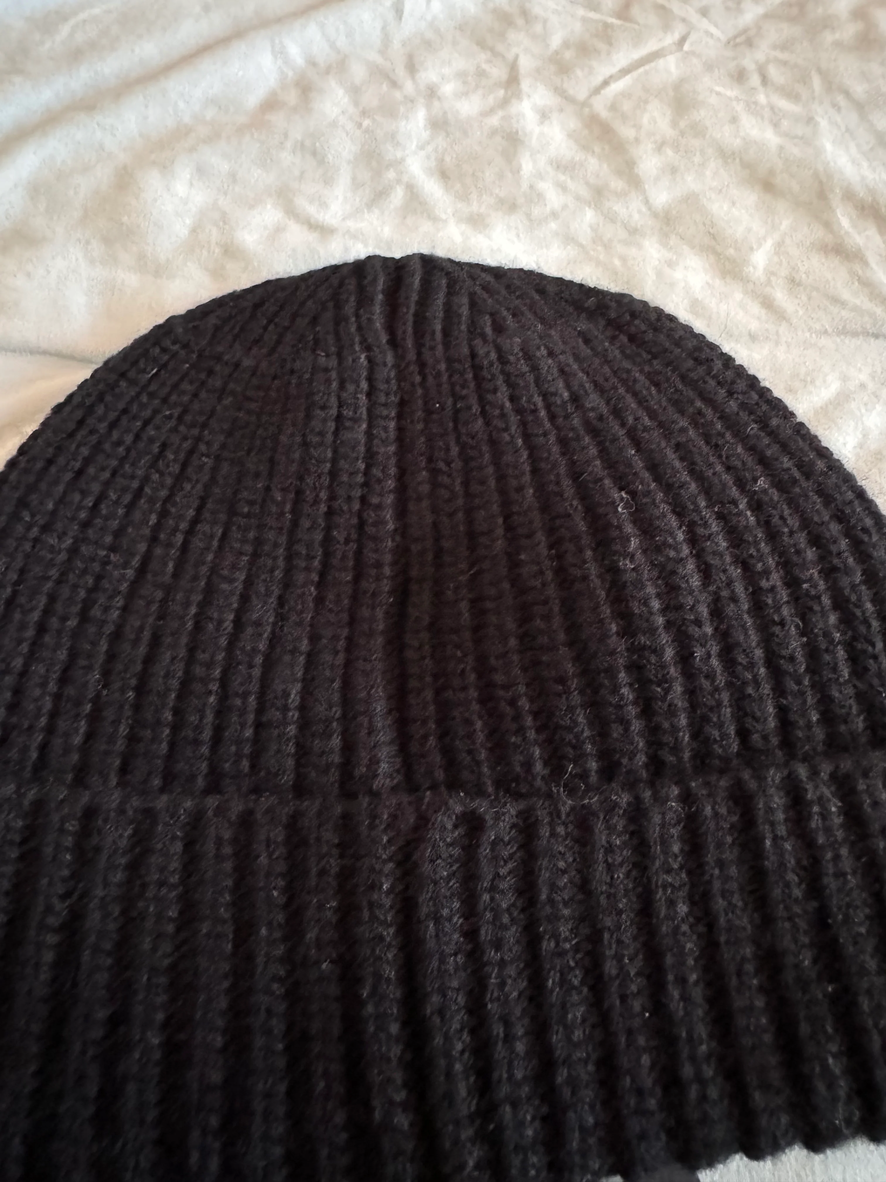 Stone Island Black Wool Beanie - Unisize - Image 3