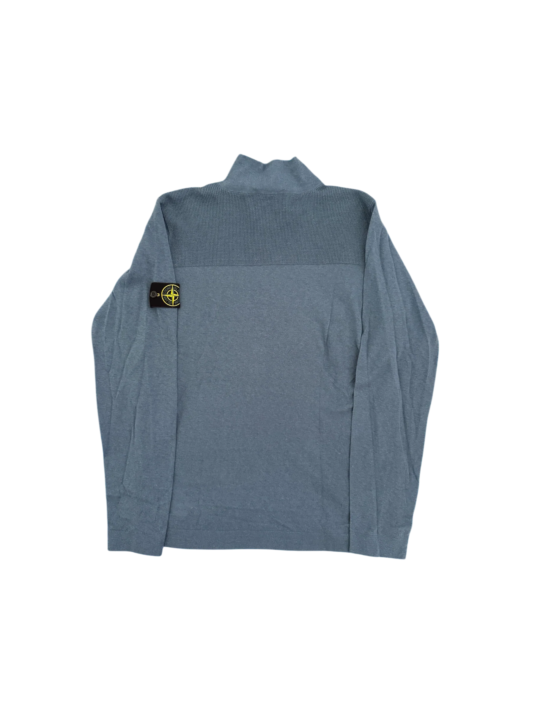 Stone Island Blue Half-Zip Knitwear - Large - Image 2