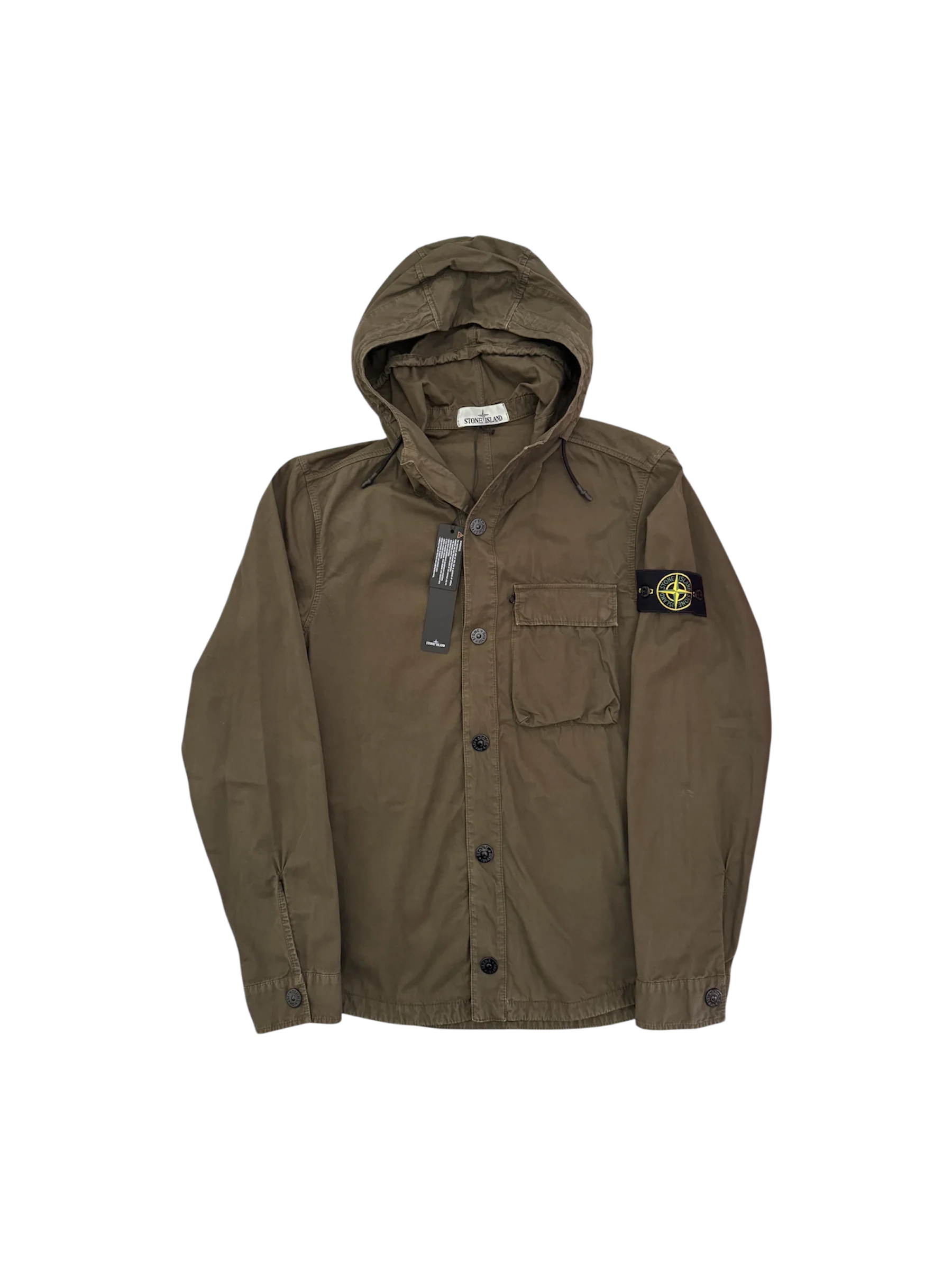 Stone Island Cotton Hoodie Overshirt - Small