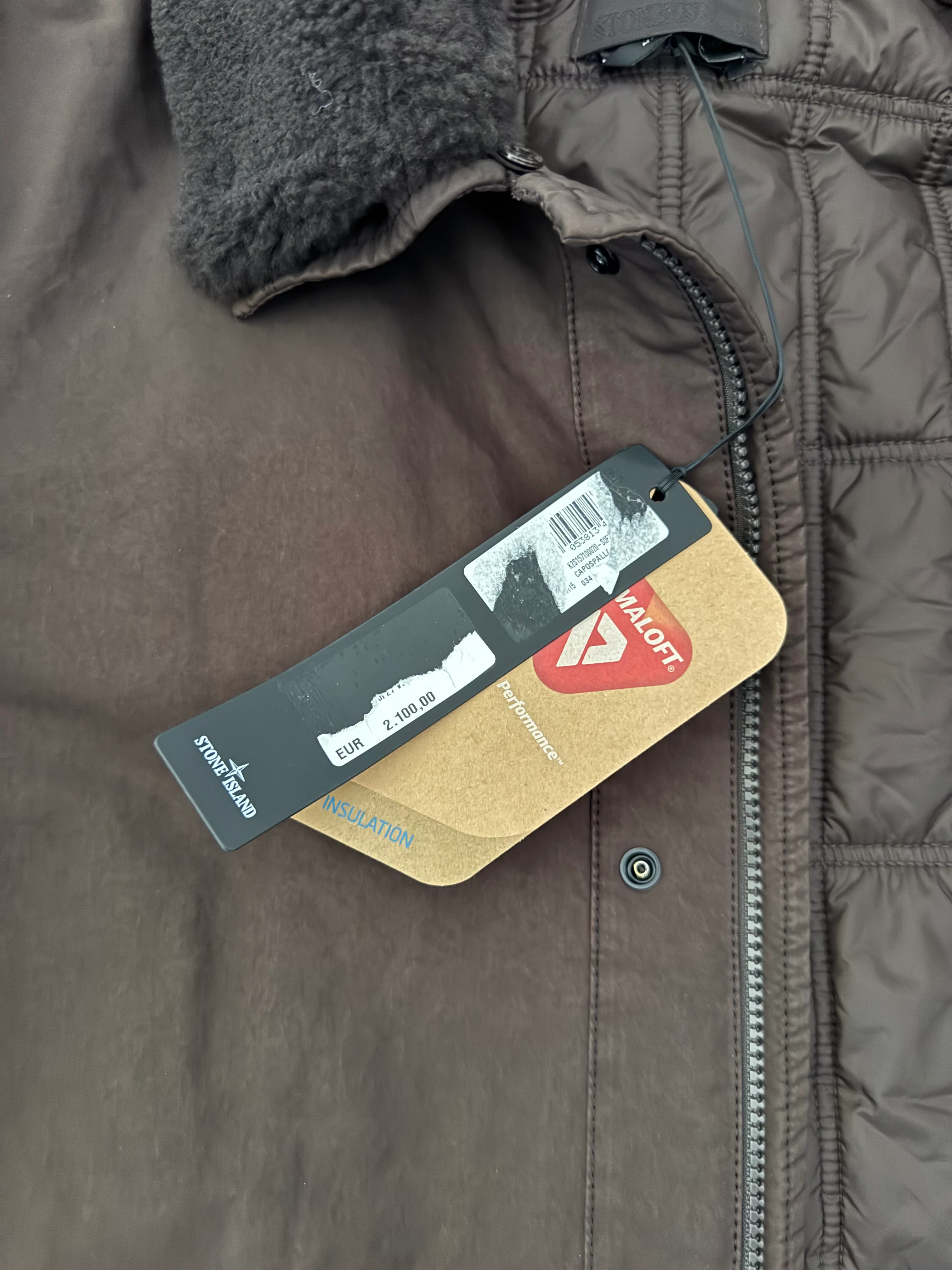 Stone Island 'David TC Sheepskin Ghost Piece' Long Jacket - Medium - Image 4