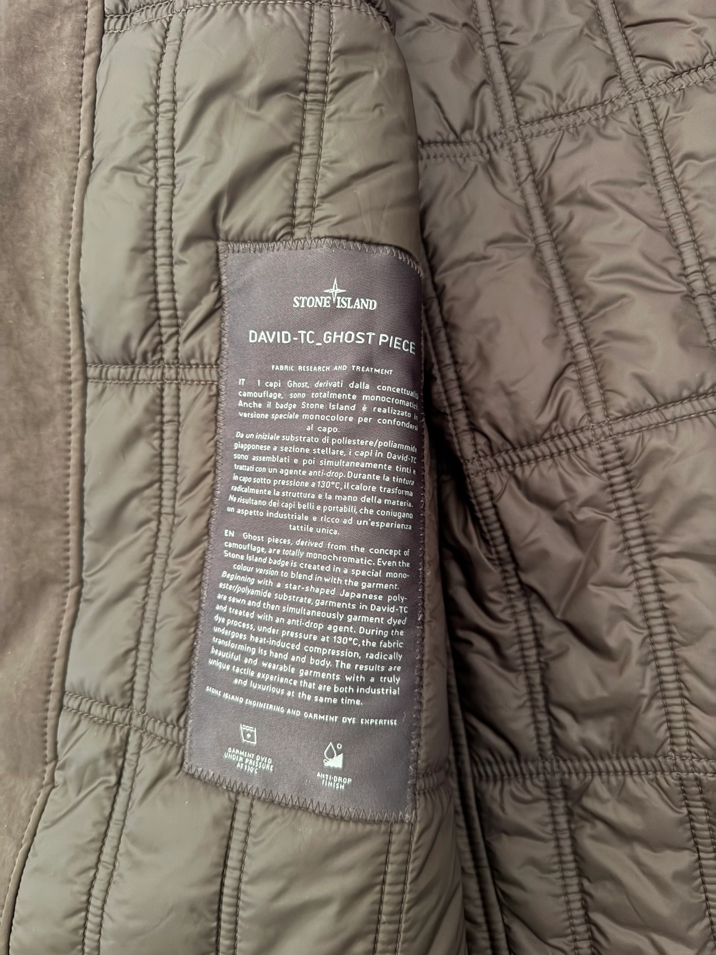 Stone Island 'David TC Sheepskin Ghost Piece' Long Jacket - Medium - Image 5