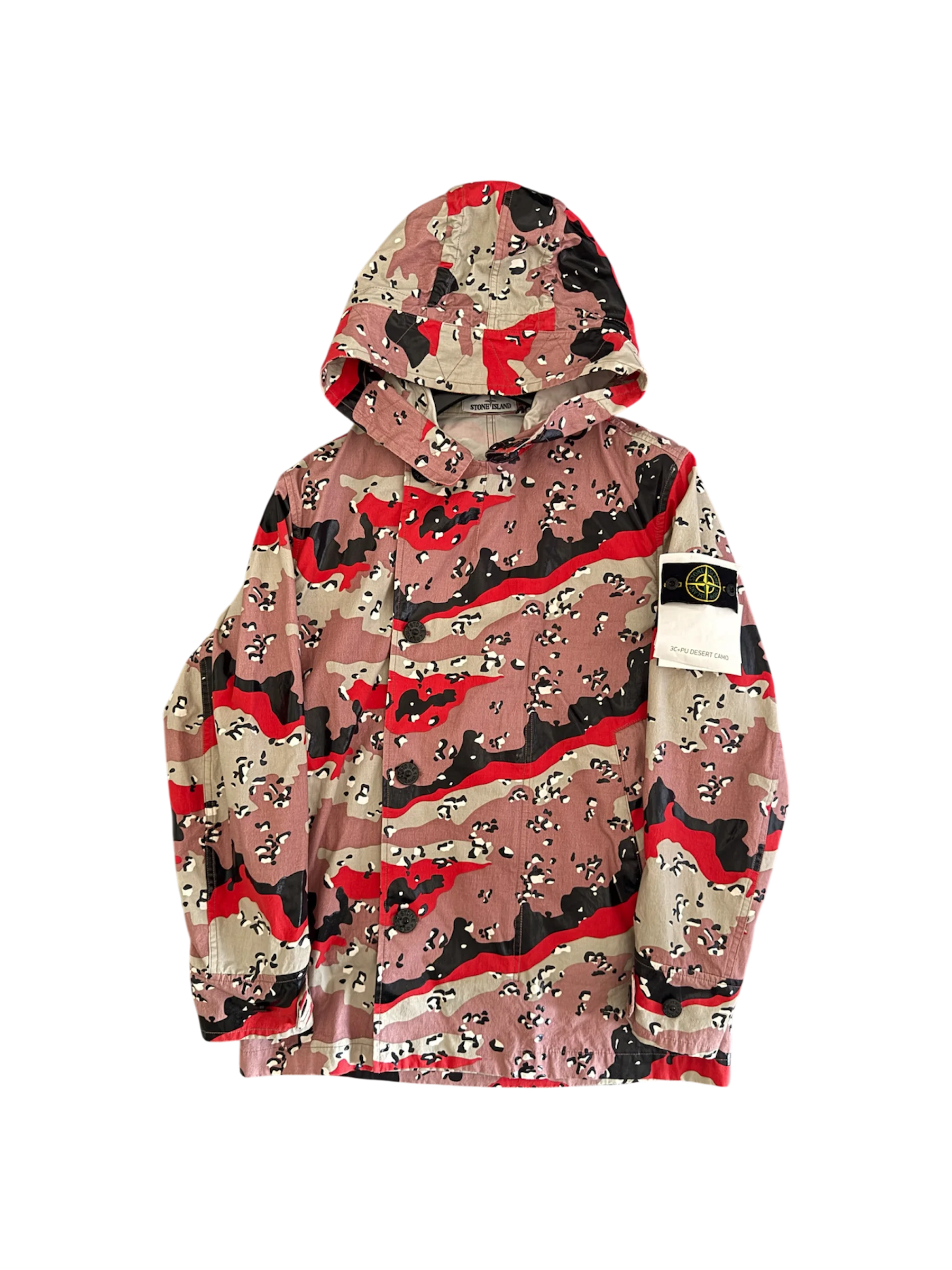 Stone Island 'Desert Camo 3C+PU' Parka - Small - Image 4