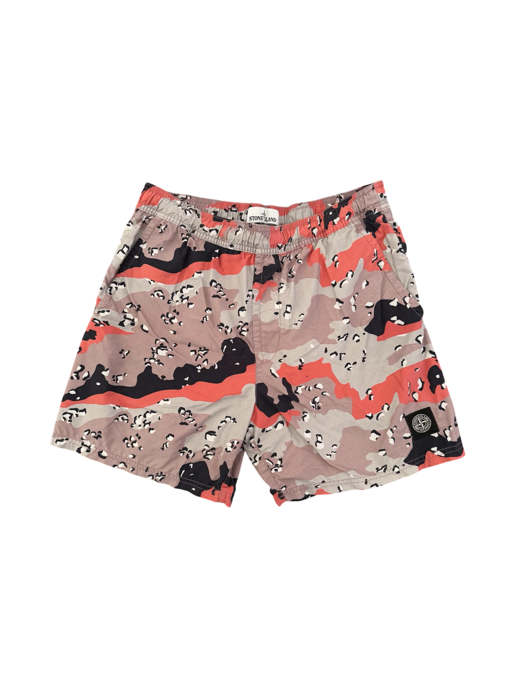 Stone Island Desert Camo 3C+PU Swim Shorts - Medium
