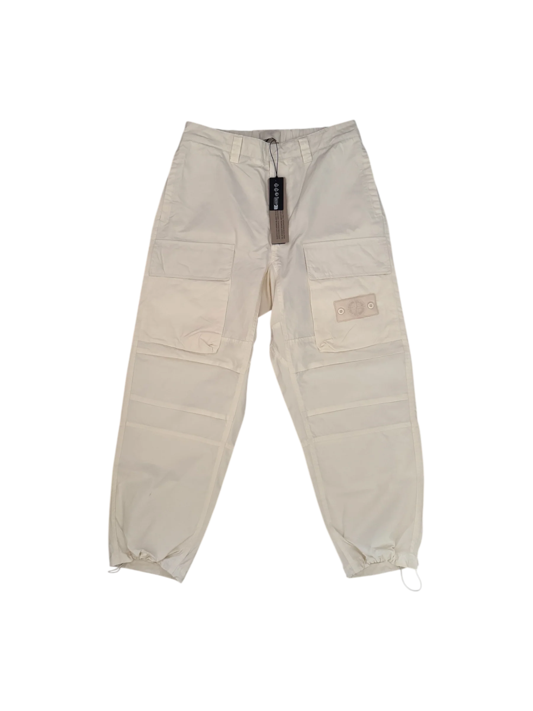 Stone Island Ghost Beige Loose Fit Trousers - W32