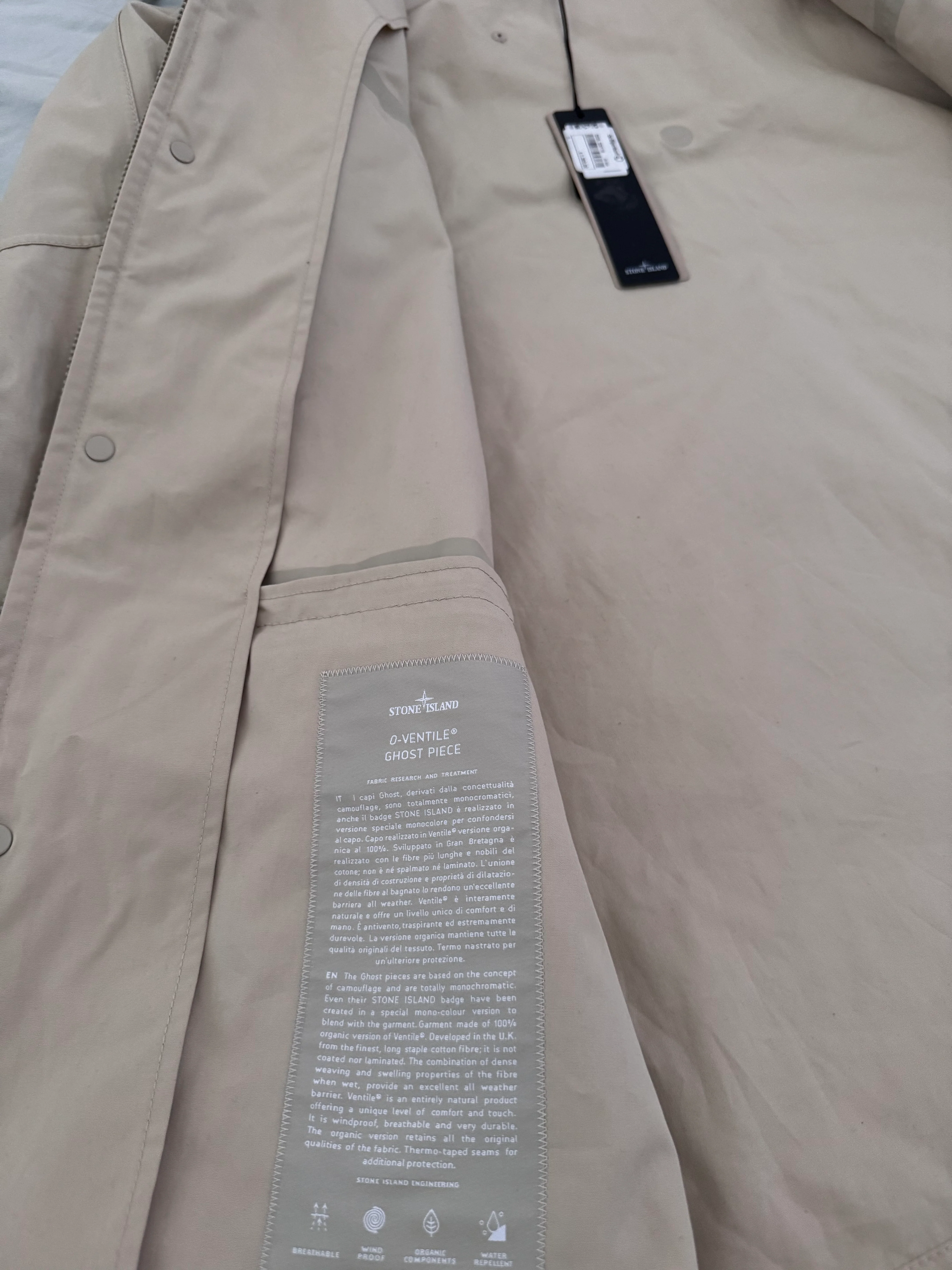 Stone Island 2024 Ghost 'O-Ventile' Jacket - XL - Image 5