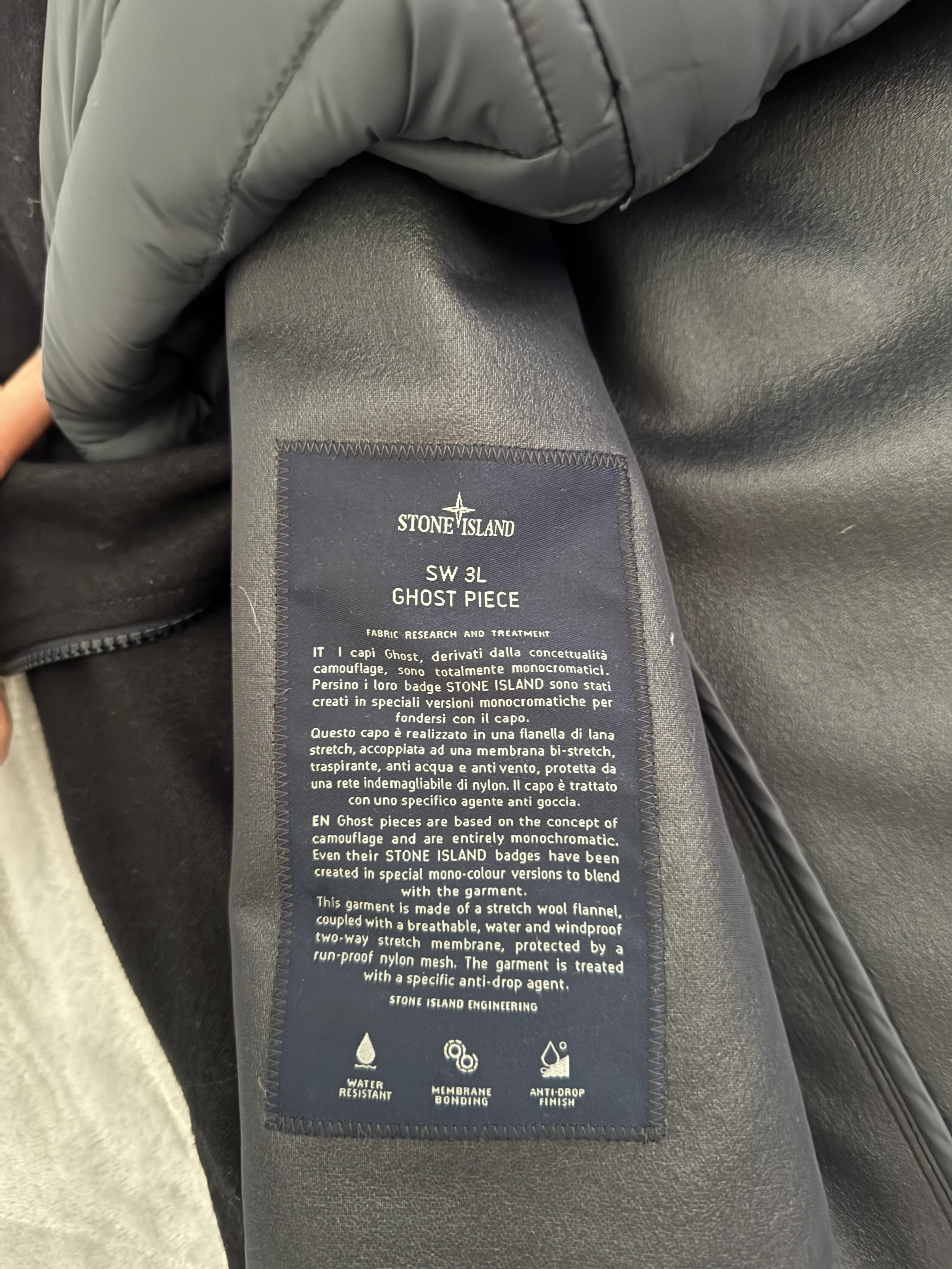 Stone Island Ghost 'SW 3L' Down Lined Jacket - Medium - Image 5