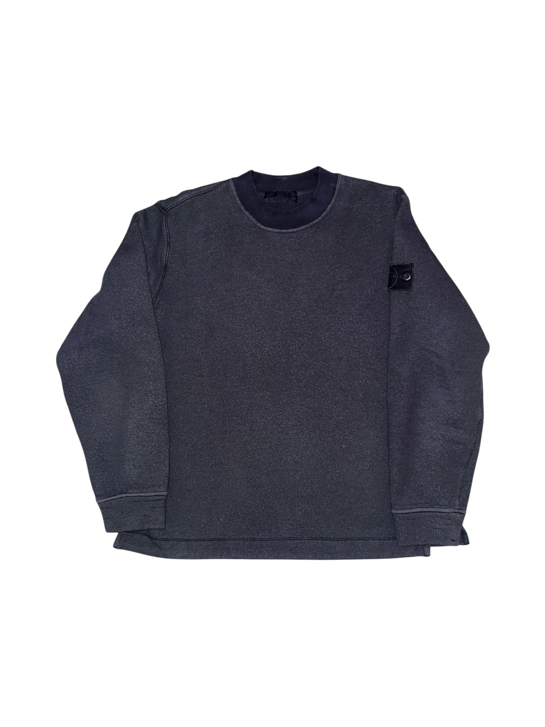 Stone Island Ghost Wool/Cotton Navy Crewneck - Large - Image 3