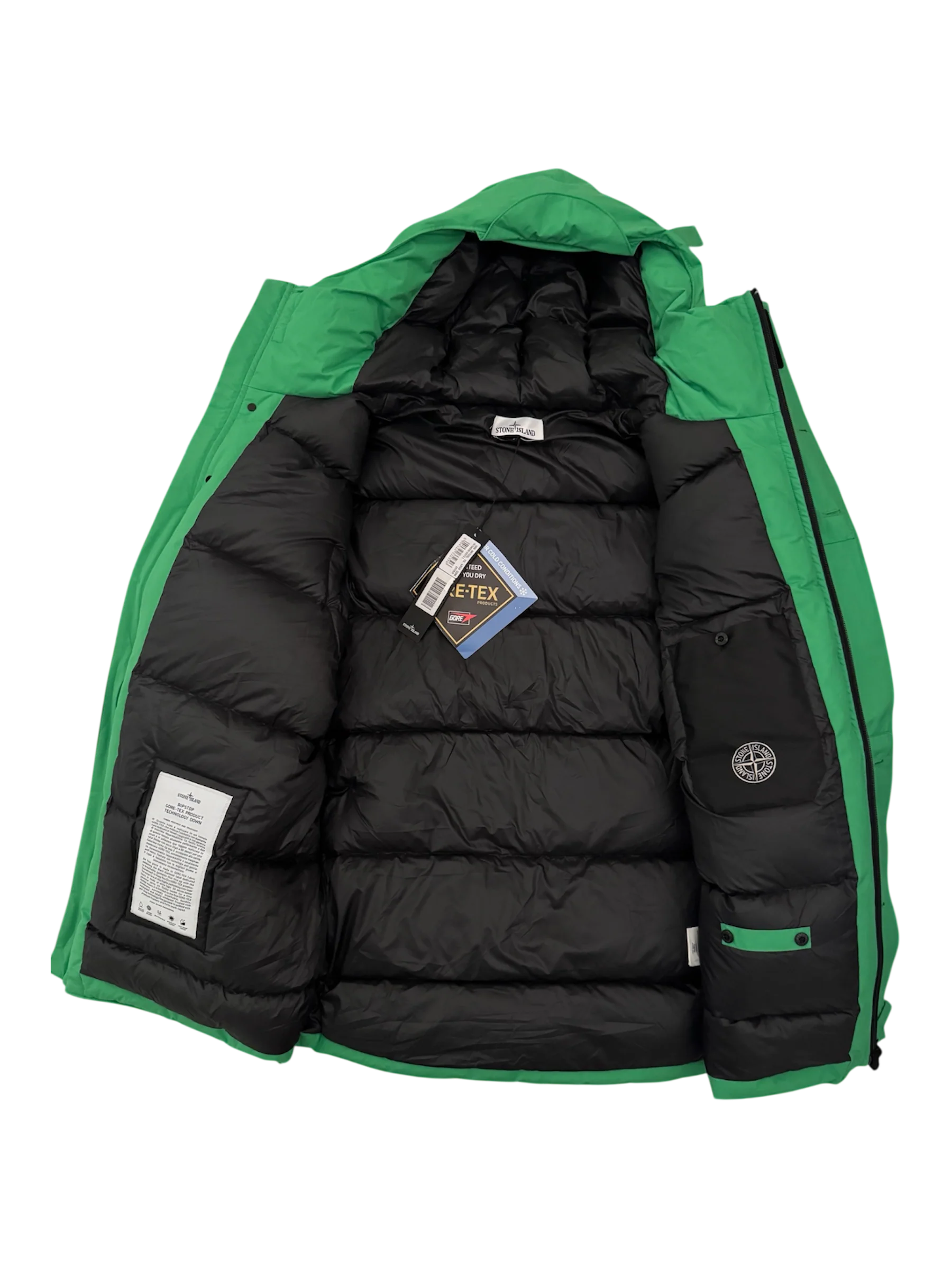 Stone Island Green 'Goretex Down' Puffer - Large - Image 2
