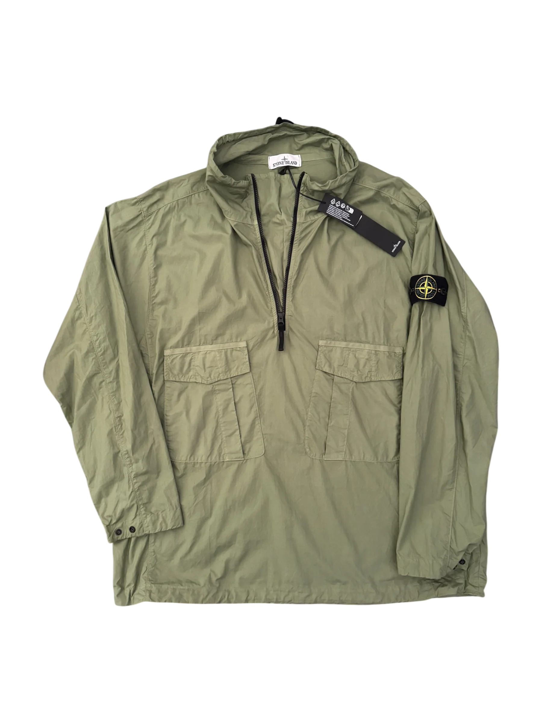 Stone Island Green Half Zip Anorak - XXL