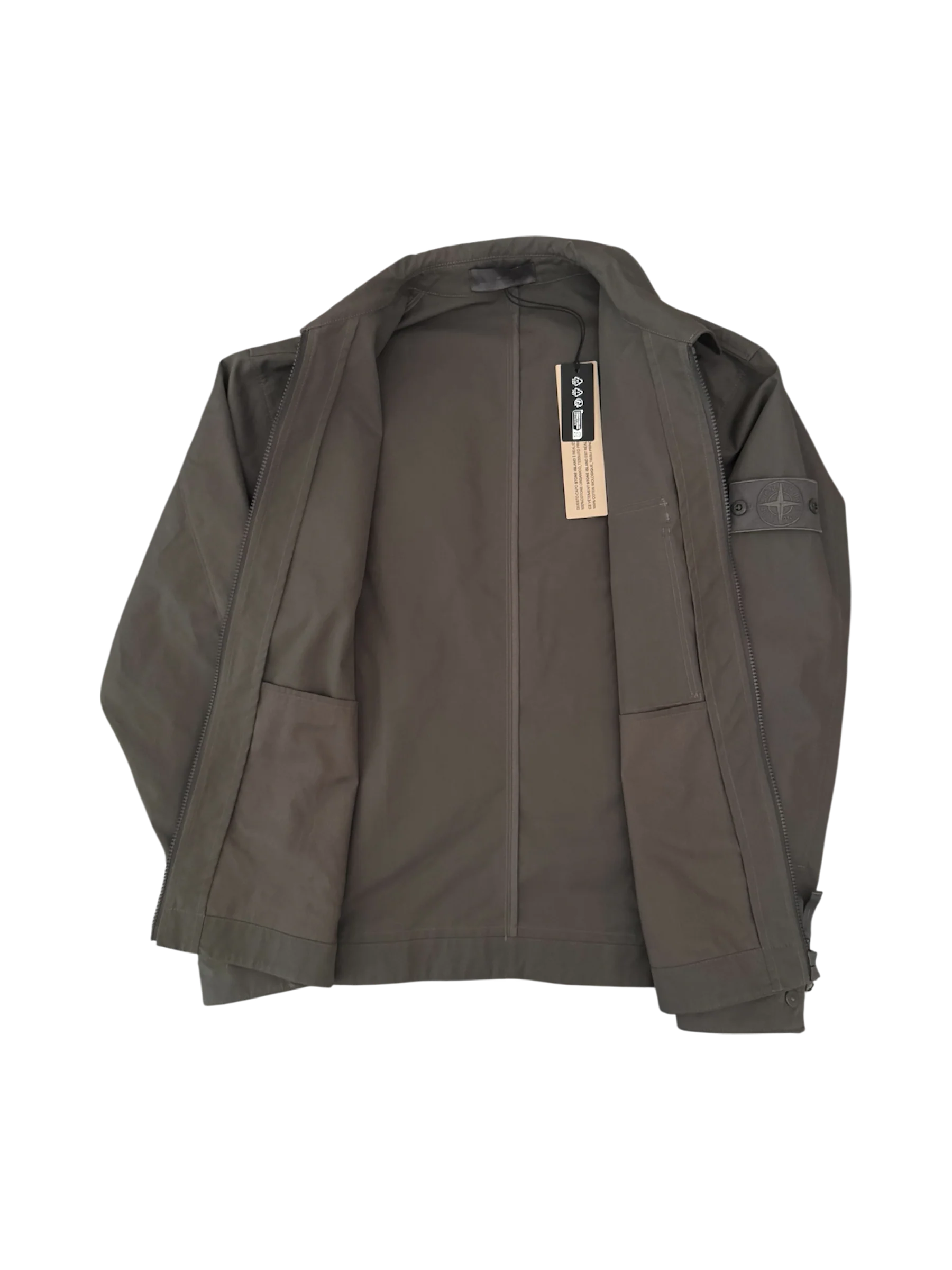Stone Island Grey Cotton Canvas Ghost Jacket - Large - Image 2