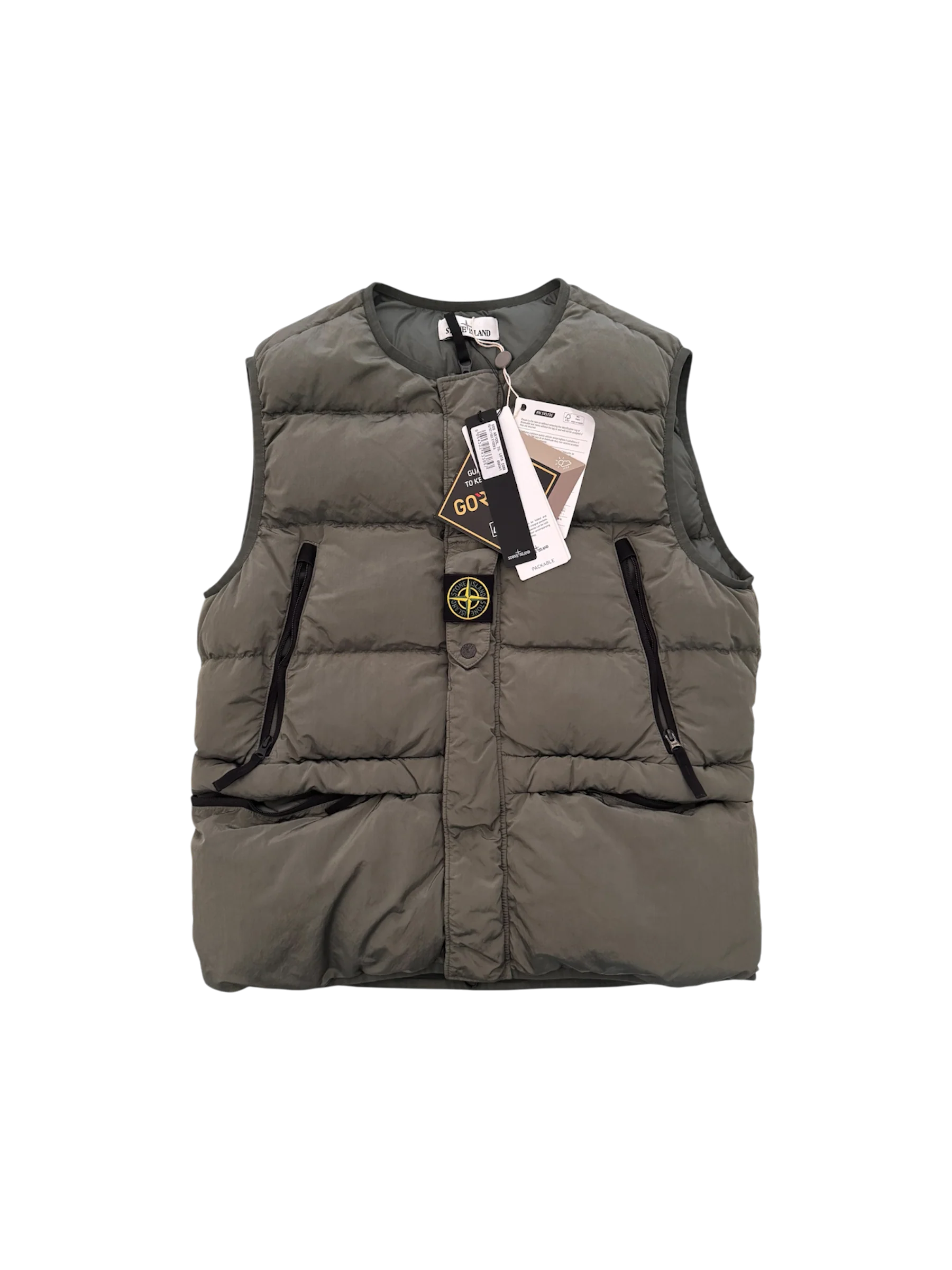 Stone Island Grey Down BodyWarmer - Large