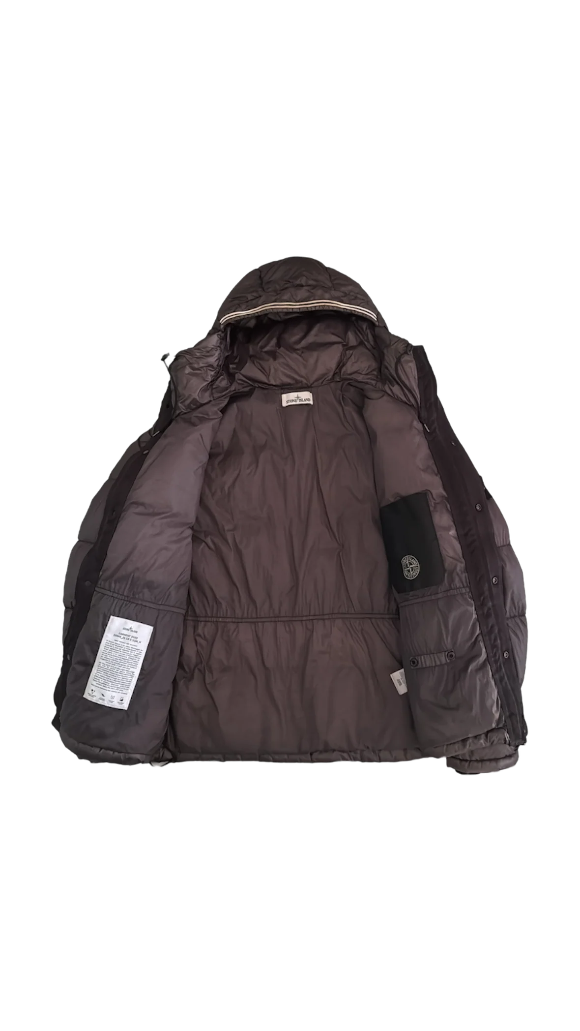 Stone Island Grey 'Garment Dyed' Puffer - Large - Image 2