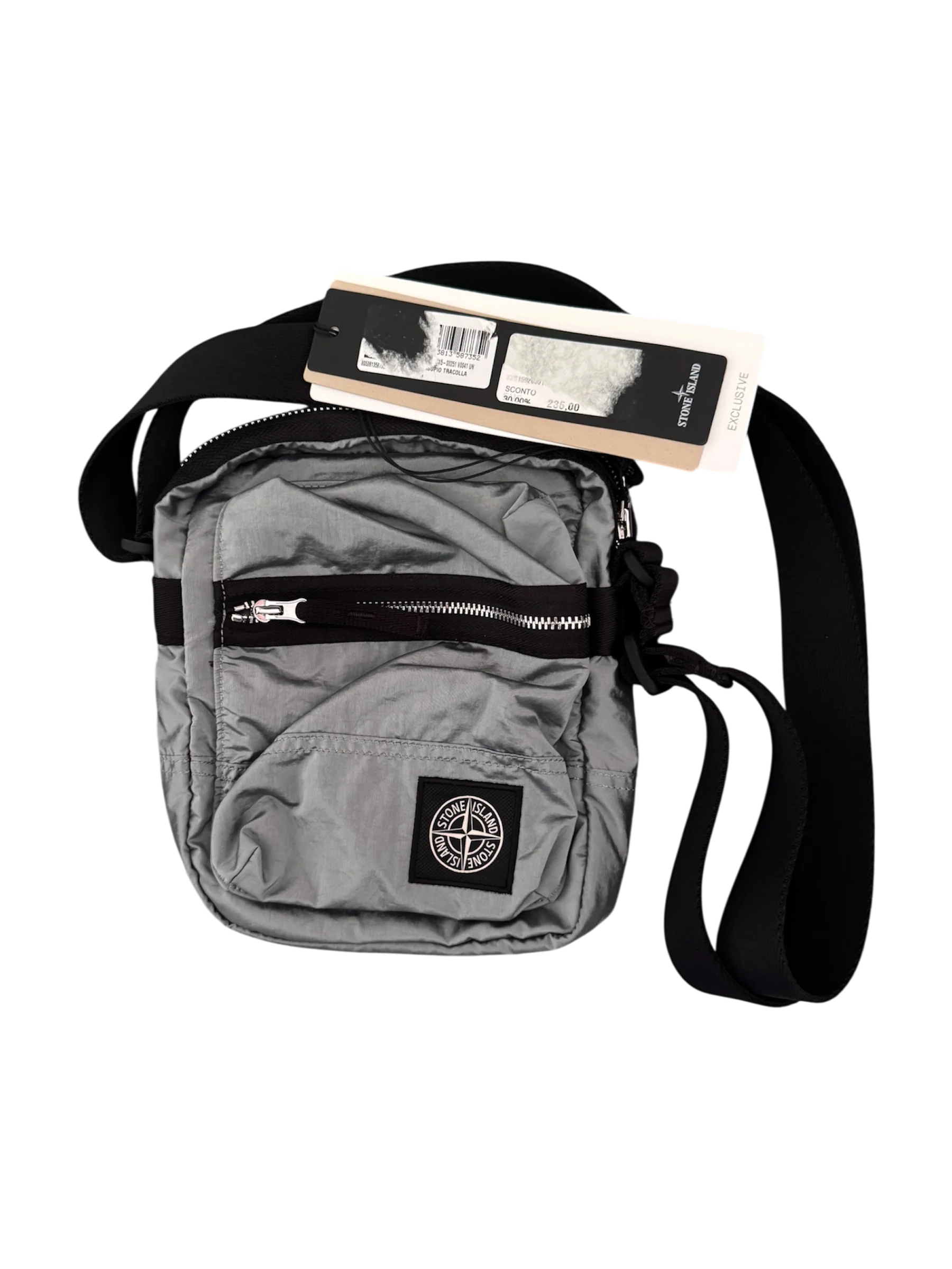 Stone Island Grey Nylon Metal Shoulder Bag - Unisize