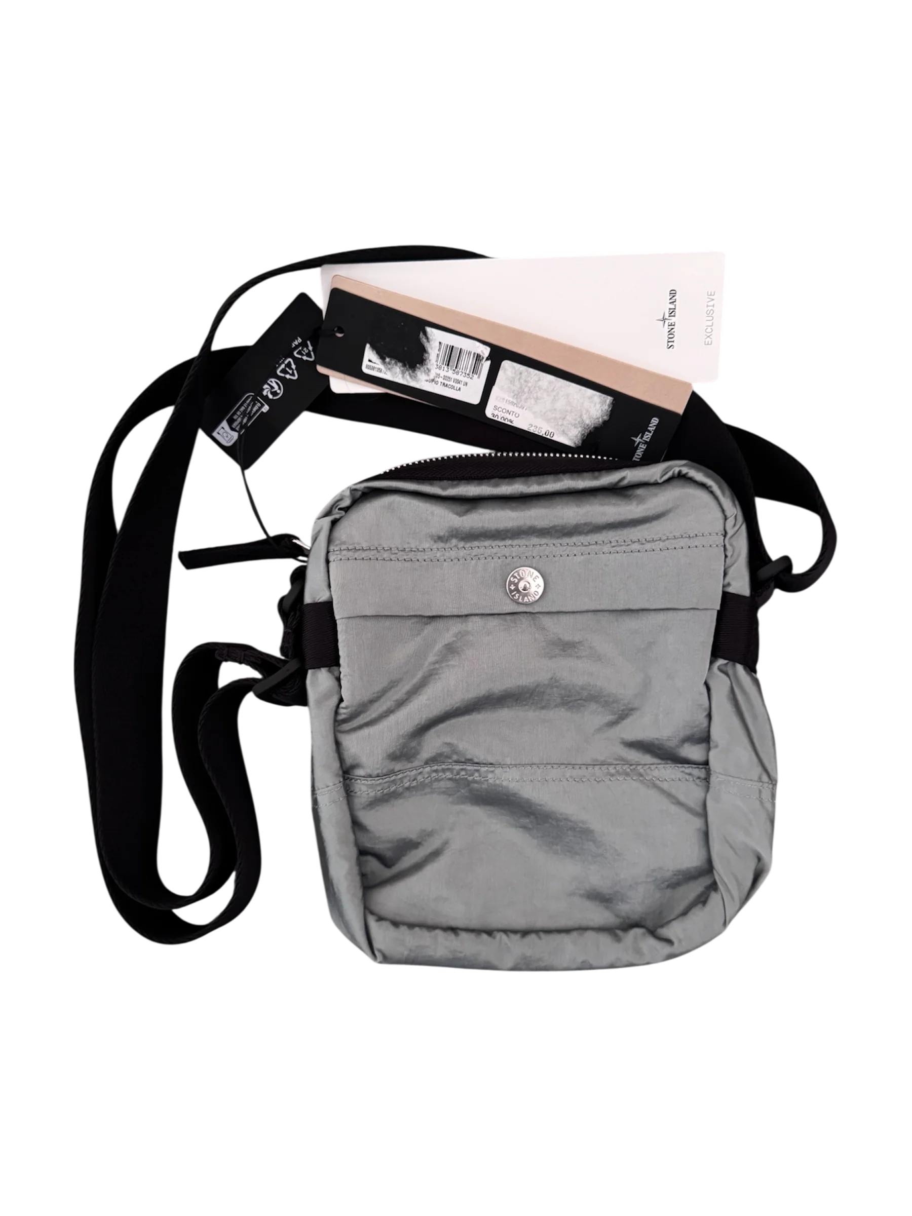 Stone Island Grey Nylon Metal Shoulder Bag - Unisize - Image 2