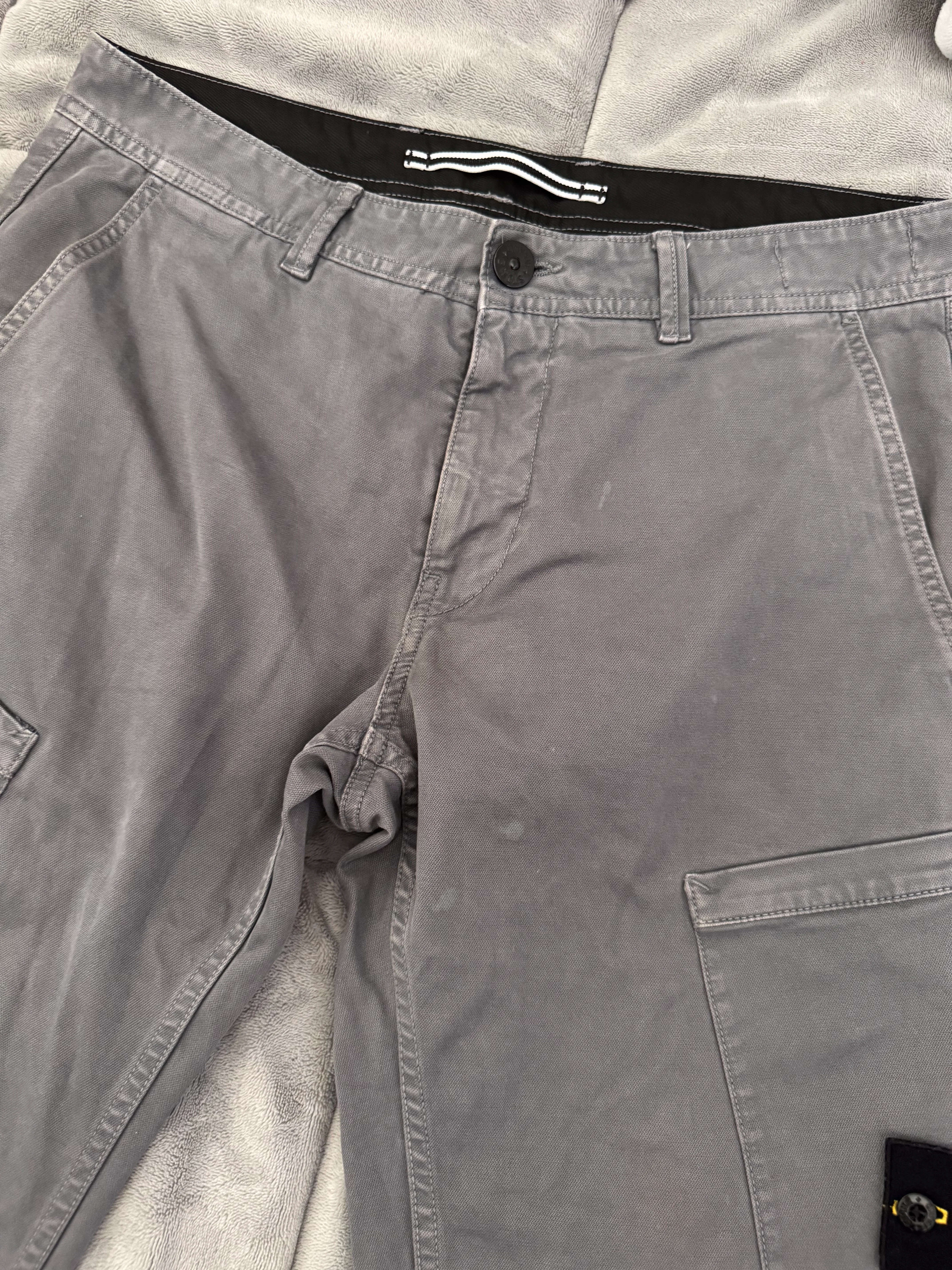 Stone Island Grey SK Cargo Trousers - W32 - Image 3