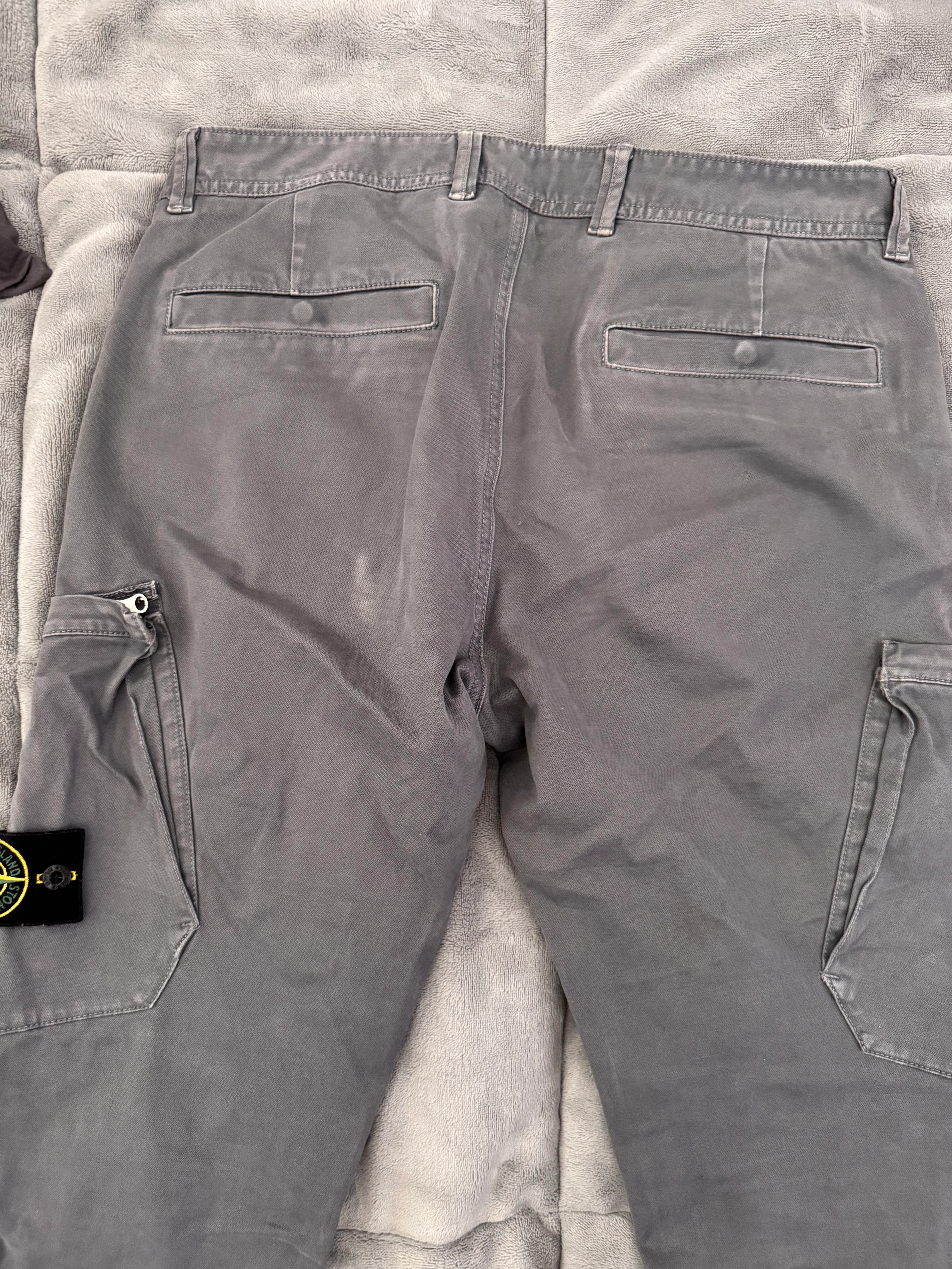 Stone Island Grey SK Cargo Trousers - W32 - Image 4