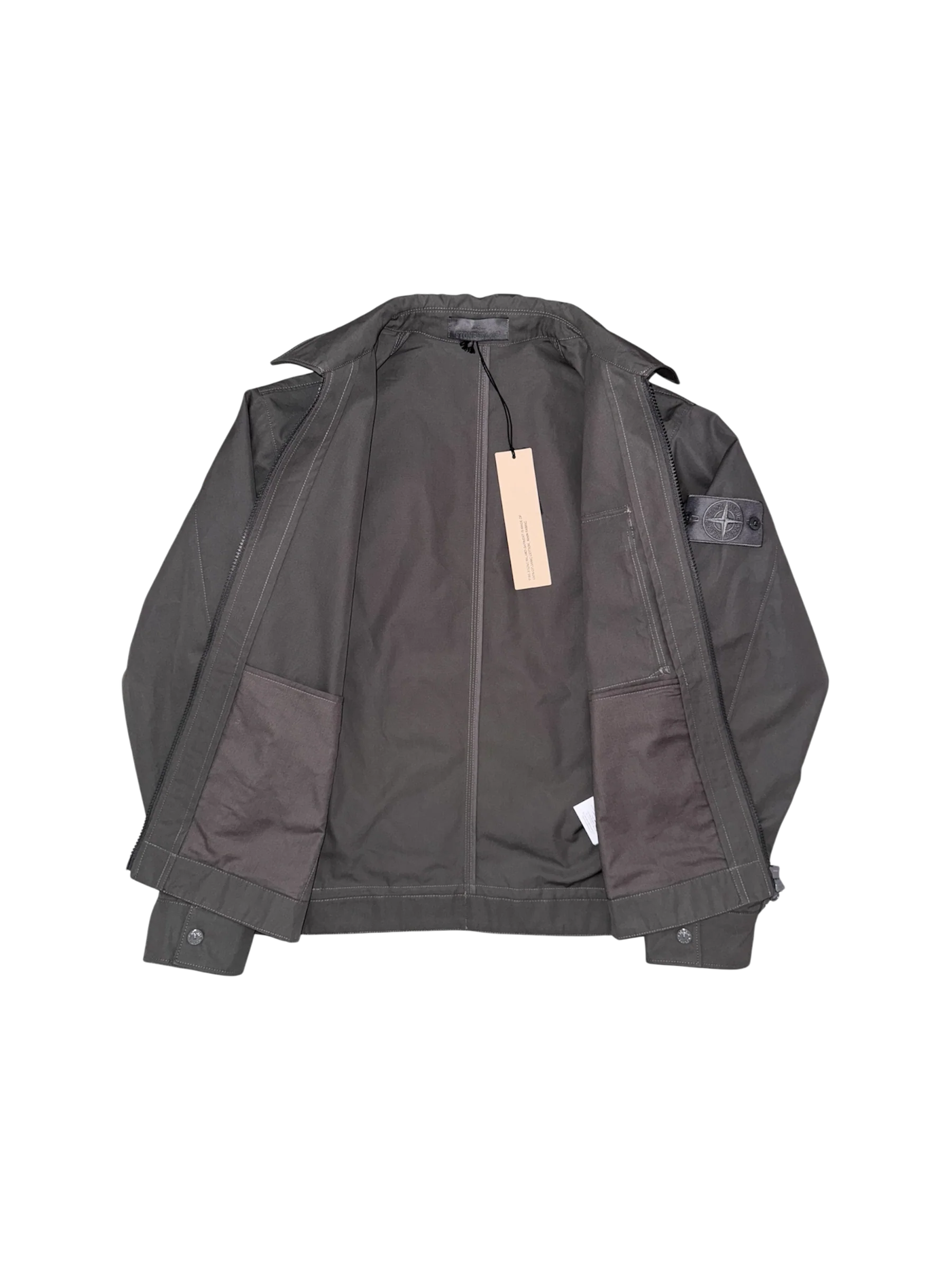 Stone Island Grey Cotton Canvas Ghost Jacket - Small - Image 2