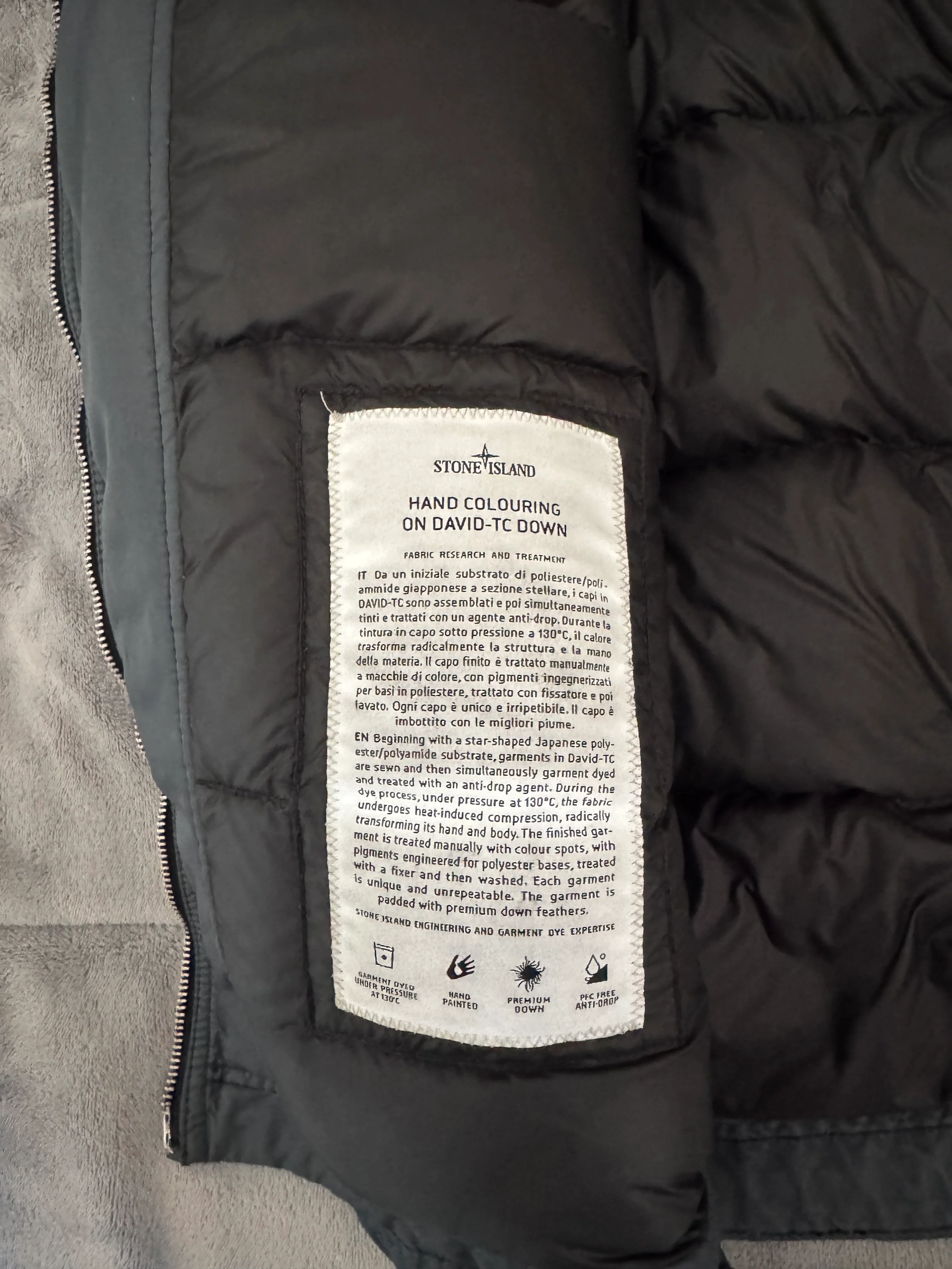Stone Island 'Hand Colouring On David TC Down' Jacket - XL - Image 4