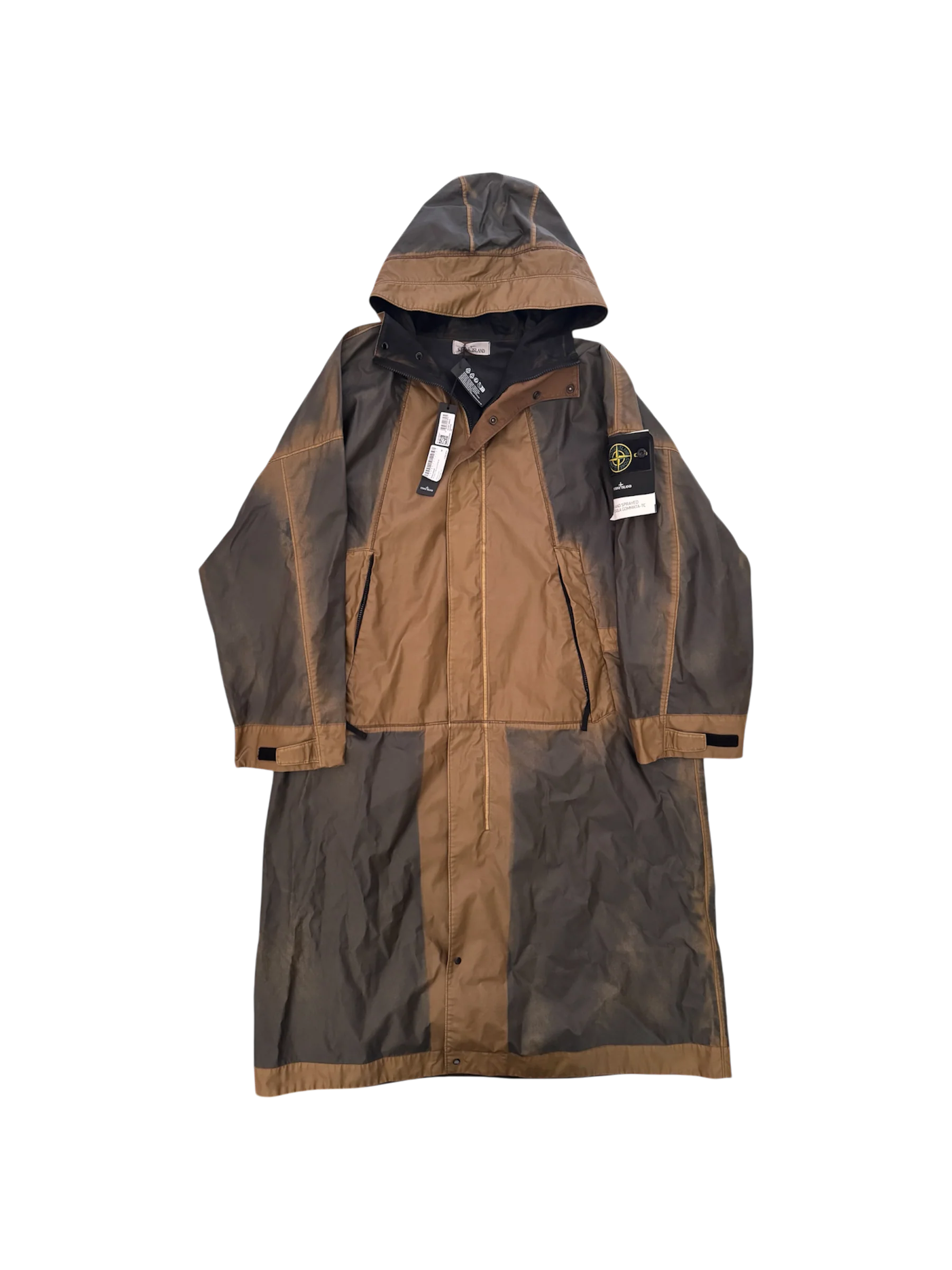 Stone Island 'Hand Sprayed Mussola Gommata' Parka - Medium