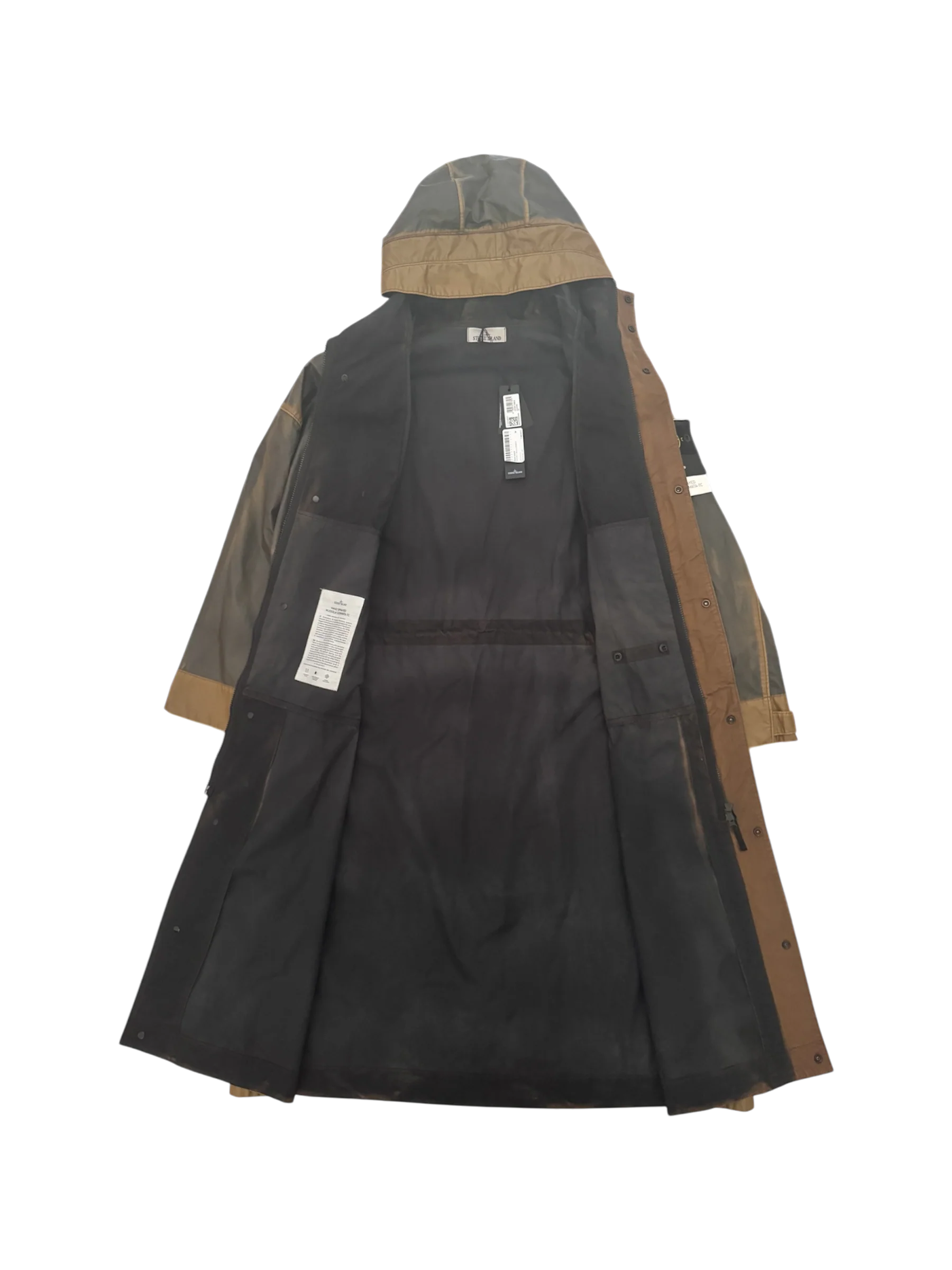 Stone Island 'Hand Sprayed Mussola Gommata' Parka - Medium - Image 2