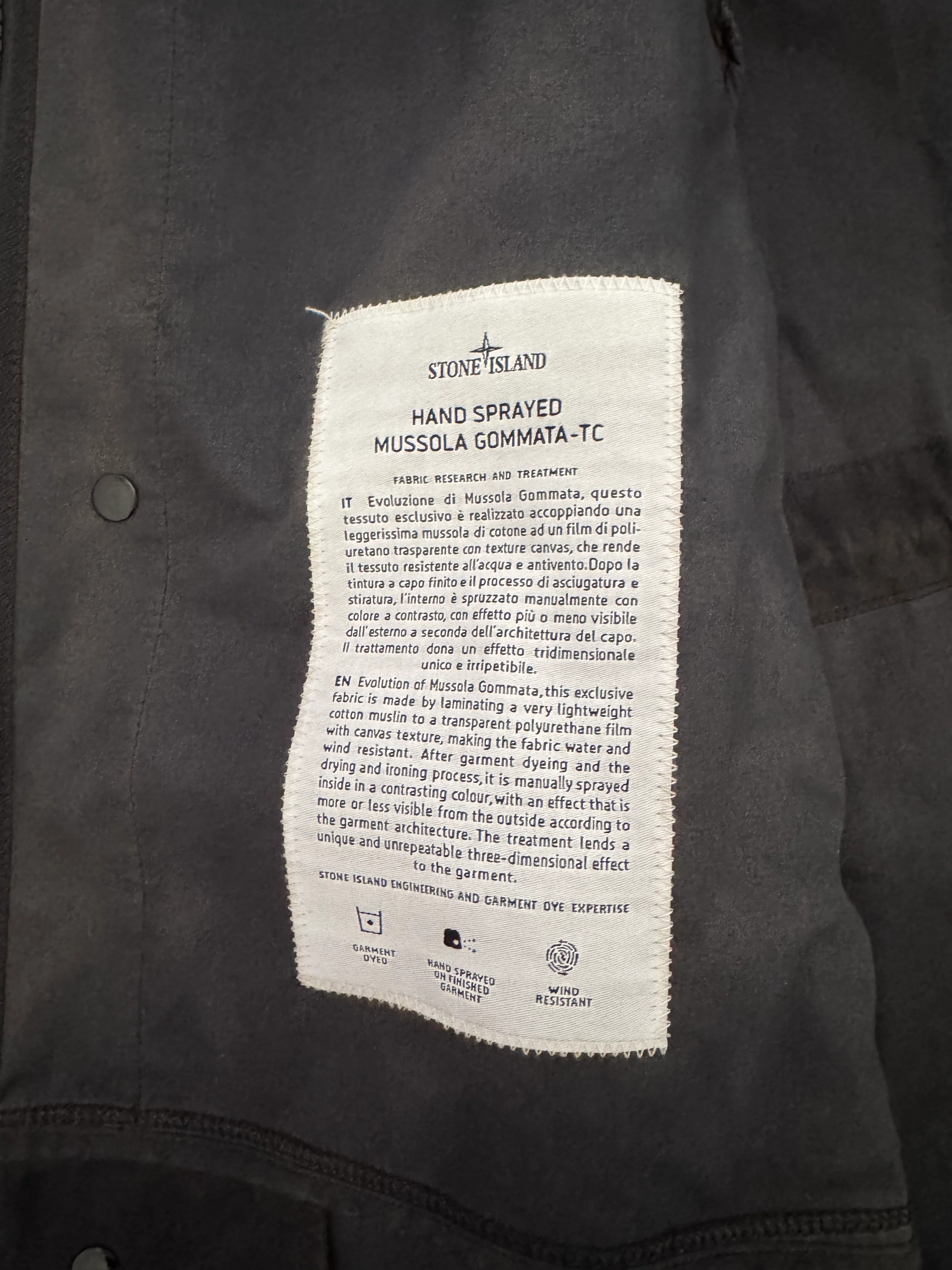 Stone Island 'Hand Sprayed Mussola Gommata' Parka - Medium - Image 5