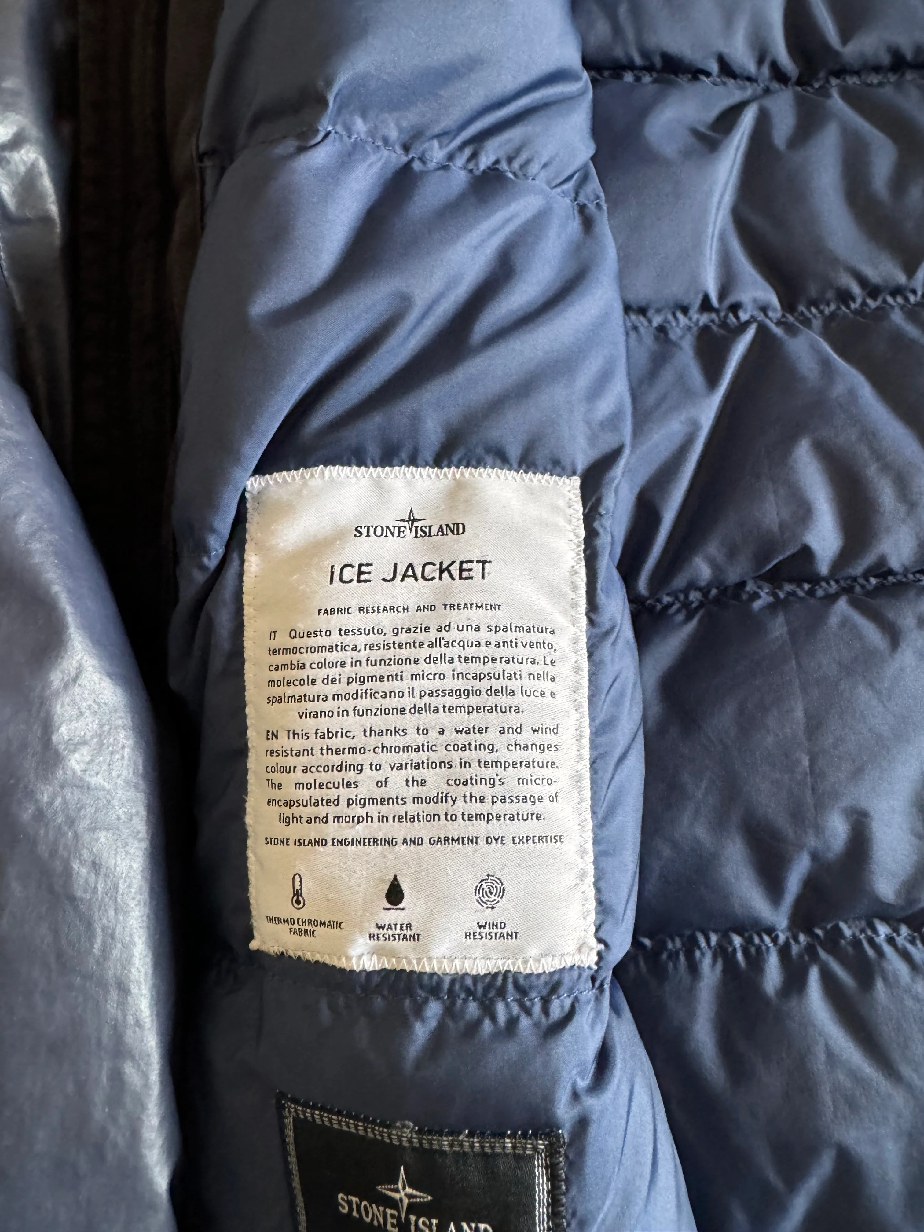 Stone Island Black/Blue Ice Jacket - Large - Image 7
