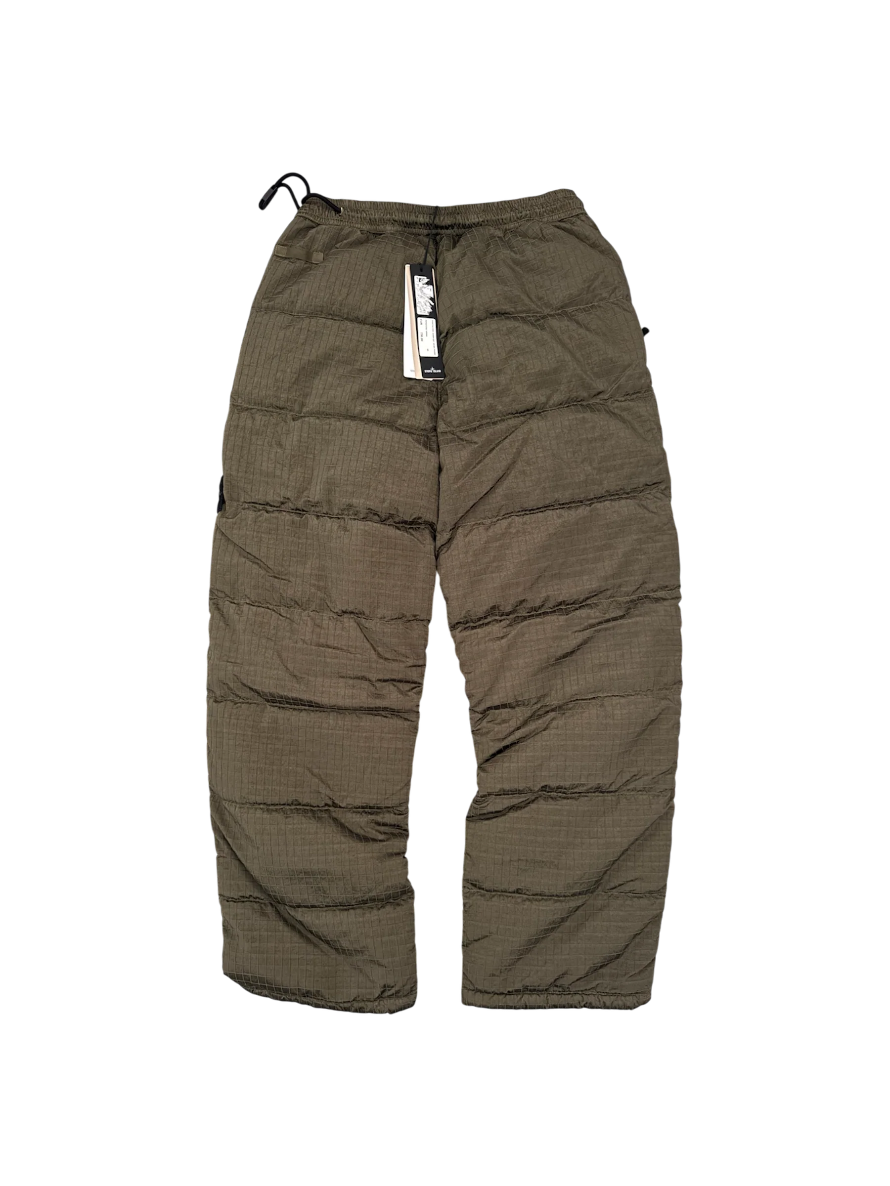 Stone Island Khaki Macro Ripstop Down Trousers - W33 - Image 2