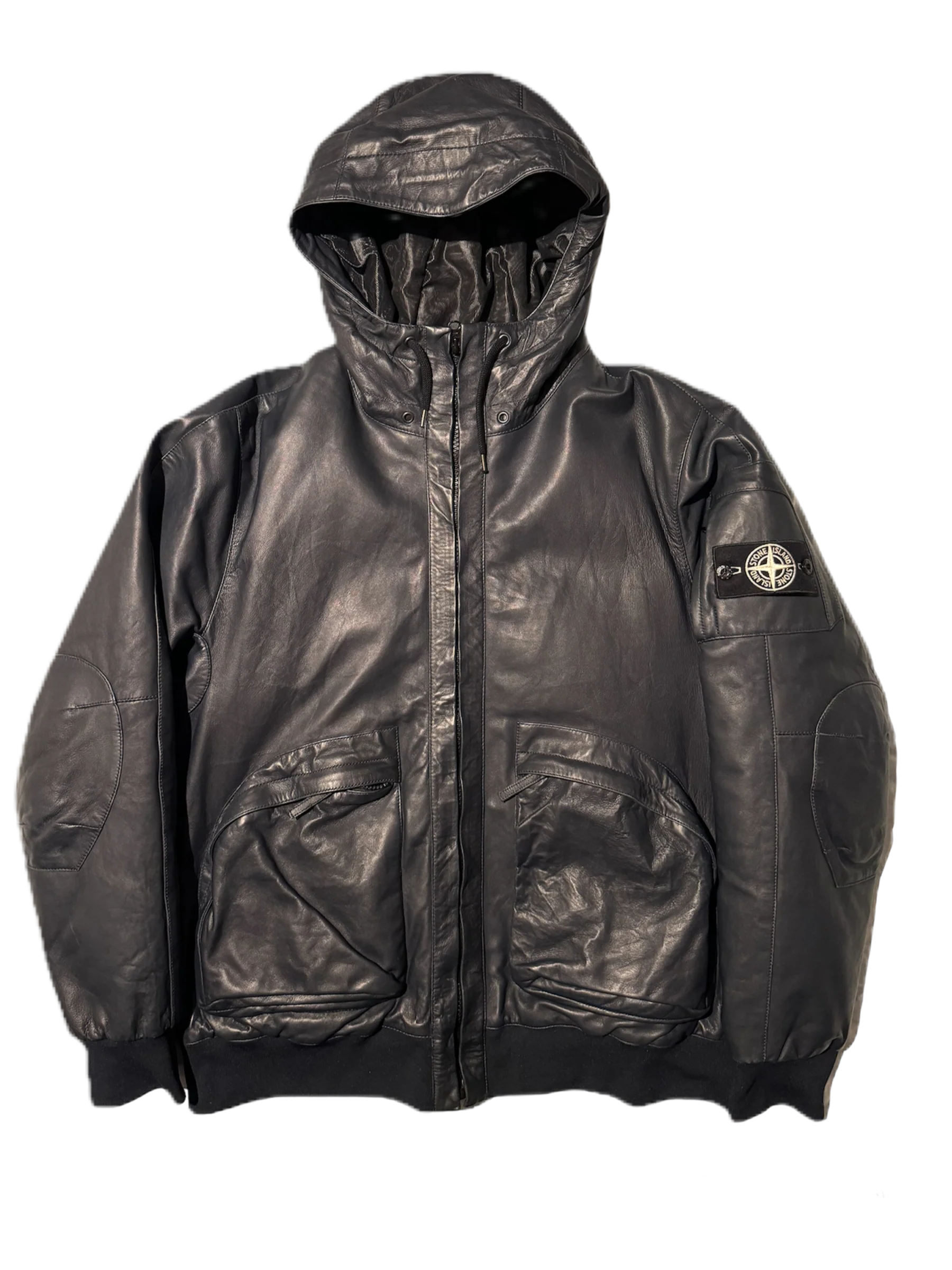 Stone Island Leather Down Jacket - XXL